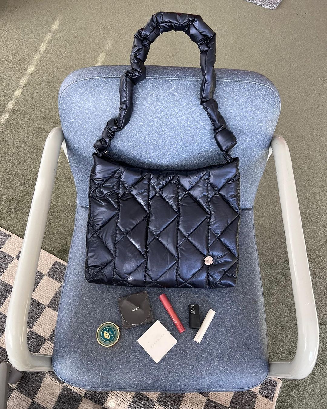 韓国大人気[rosa.K] NUVOLA K QUILTING SHOULDER DARK SILVER_LL ROSA.K QUILTING SHOULDER BLACK_LL | Kgifts.shop