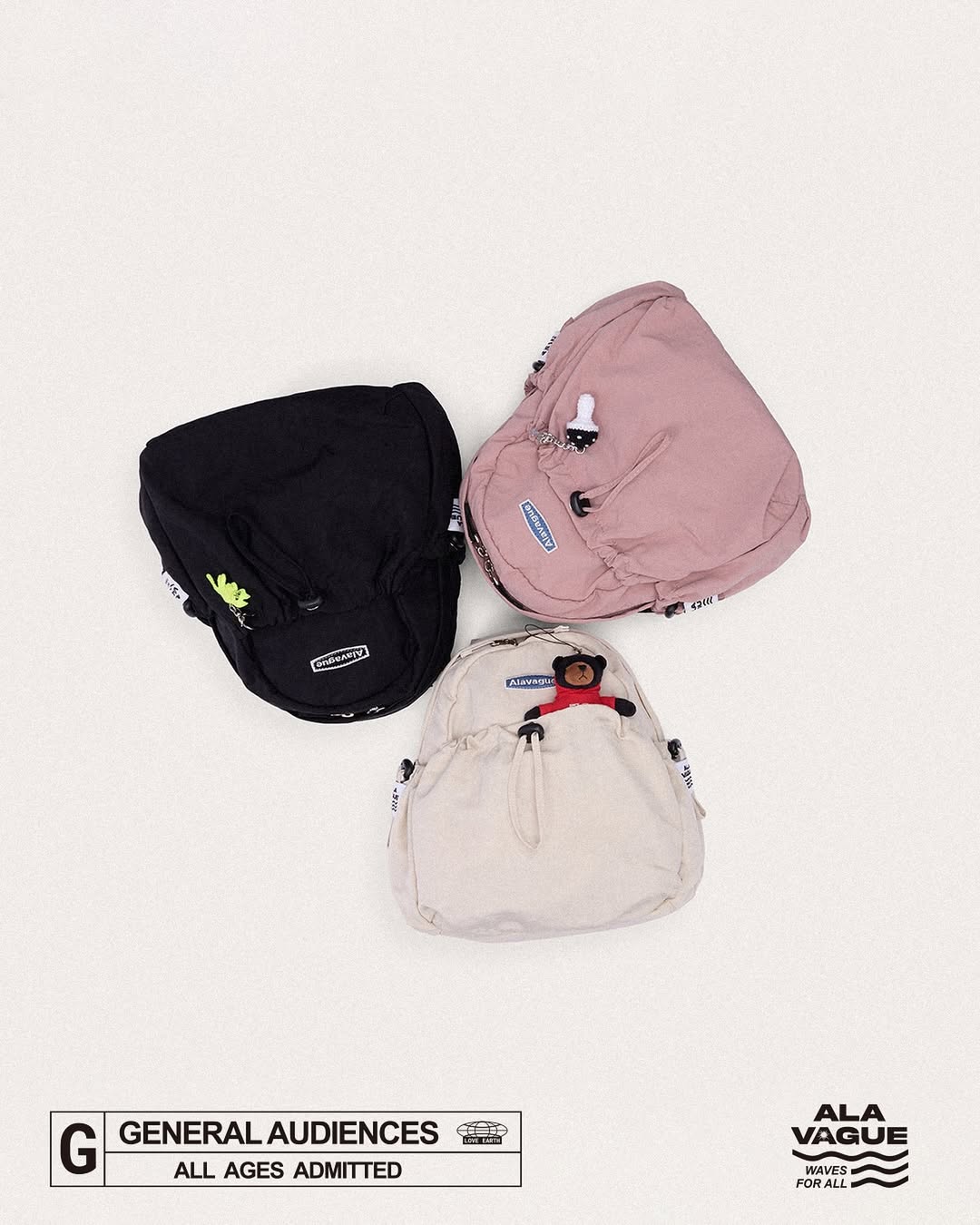 現貨秒發⚡️+ 預購］韓國Alavague DUGONG BAG S 再生尼龍抽繩後