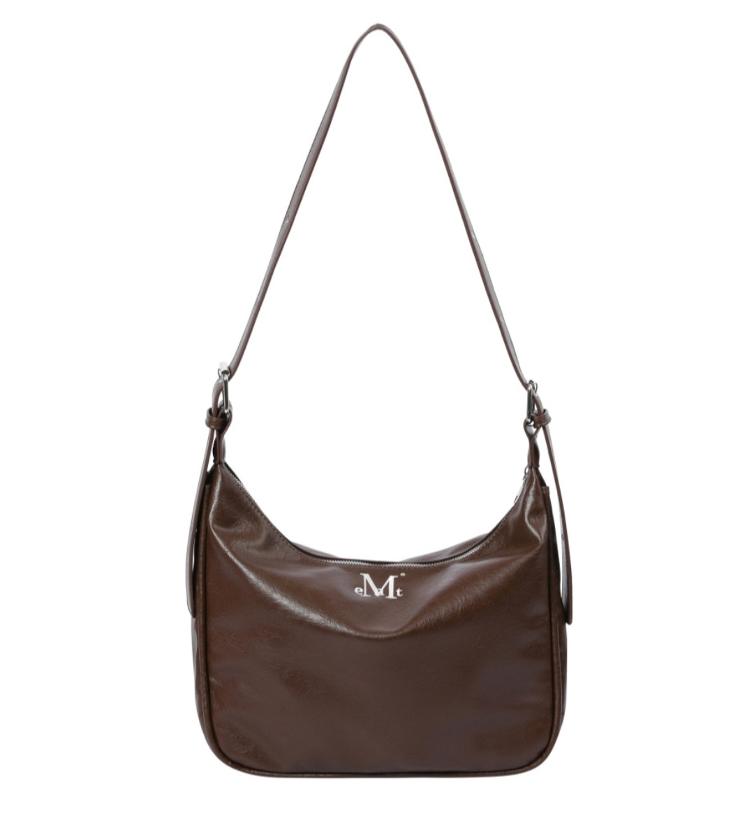 ☆韓国☆［MUCENT］POT DOUBLE WRINKLE LEATHER SHOLDER BAG 2C MUCENT) POT DOUBLE WRINKLE LEATHER SHOULDER BAG UNISEX