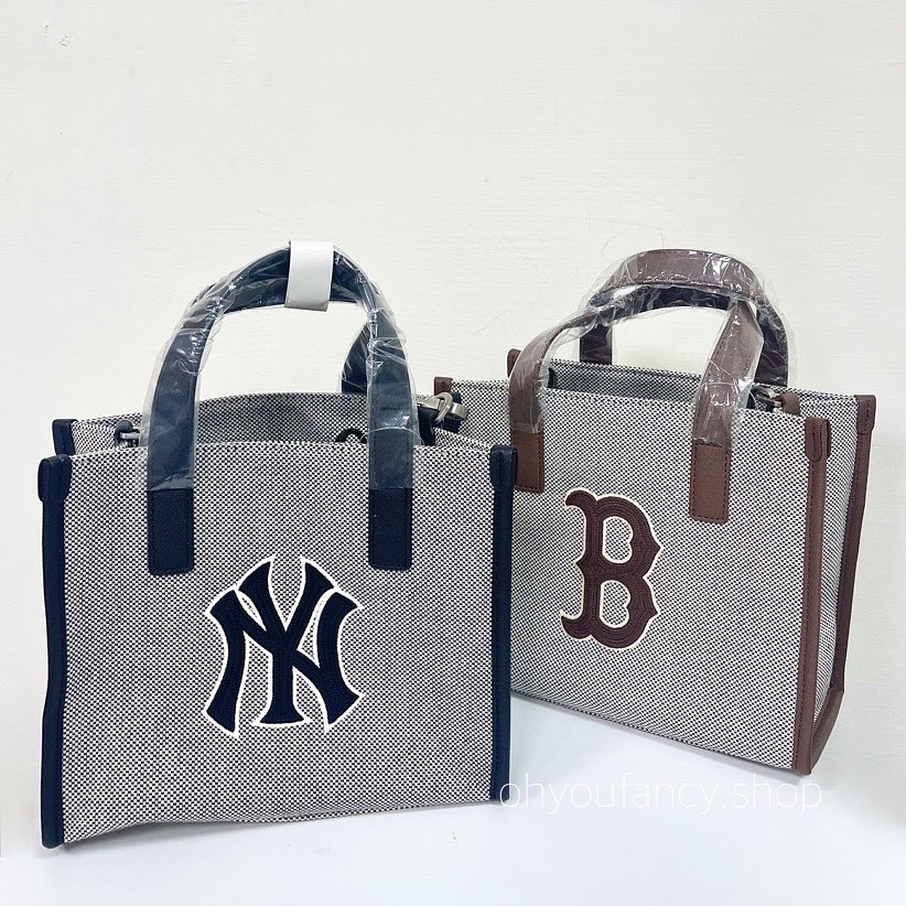 ［現貨秒發⚡️］韓國 MLB 大LOGO 帆布 托特包