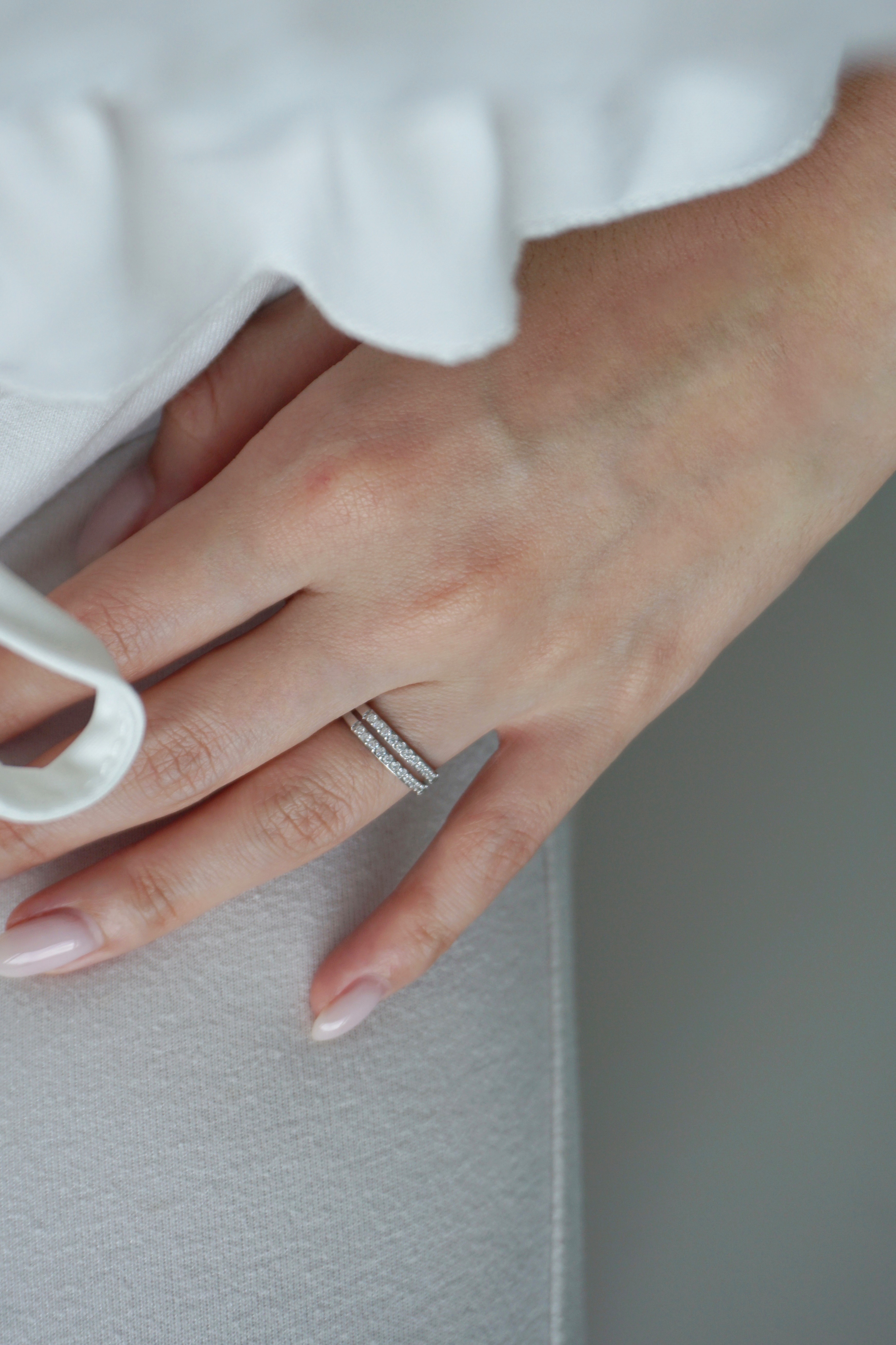 18K Double Band Pavé Eternity Ring 雙層鑲鑽戒指1