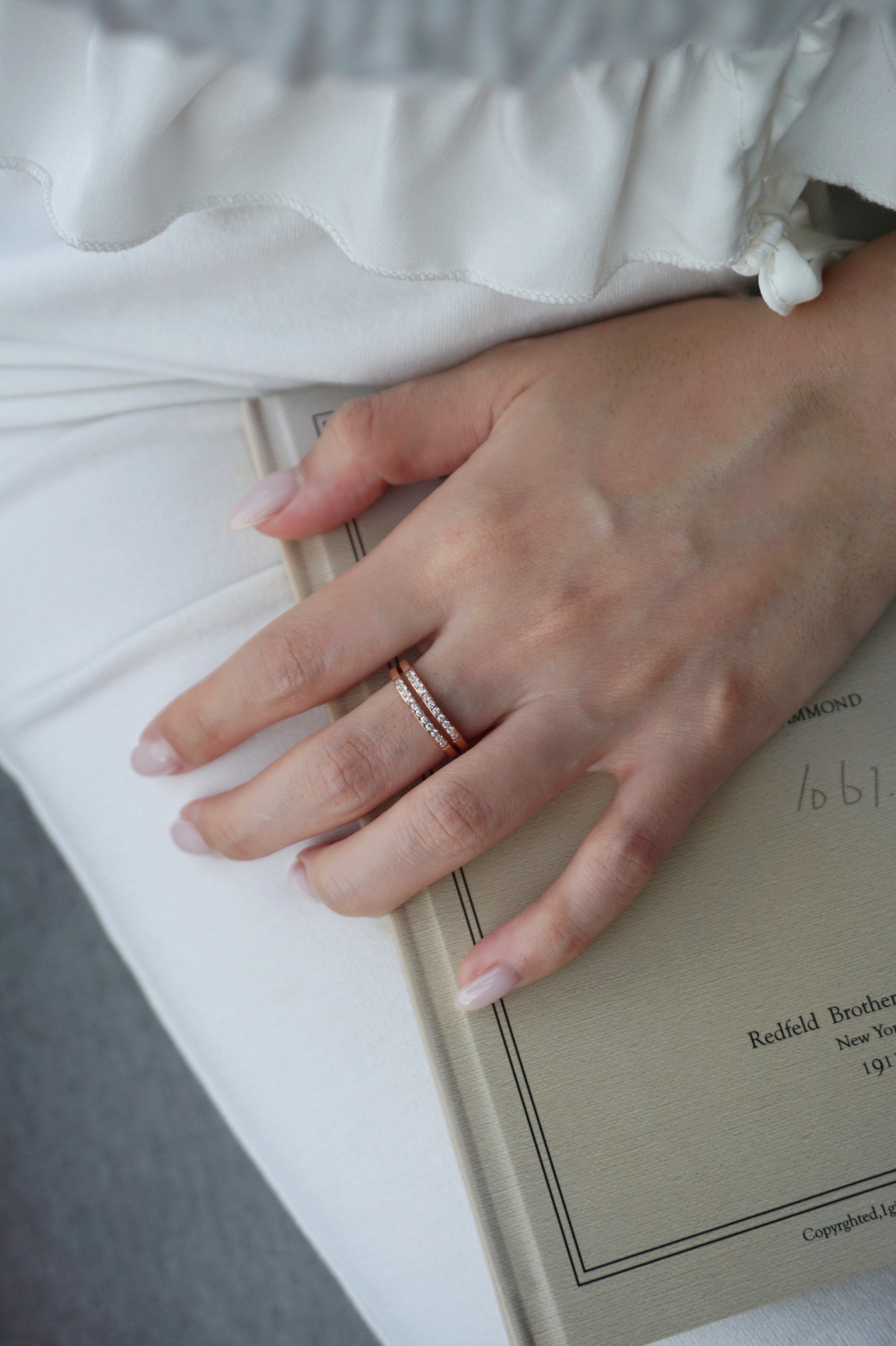 18K Double Band Pavé Eternity Ring 雙層鑲鑽戒指2