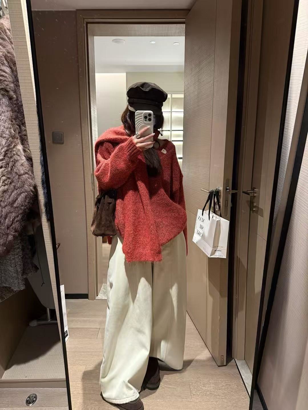 兩件式圍巾雜色長袖毛衣 兩件式圍巾雜色長袖毛衣