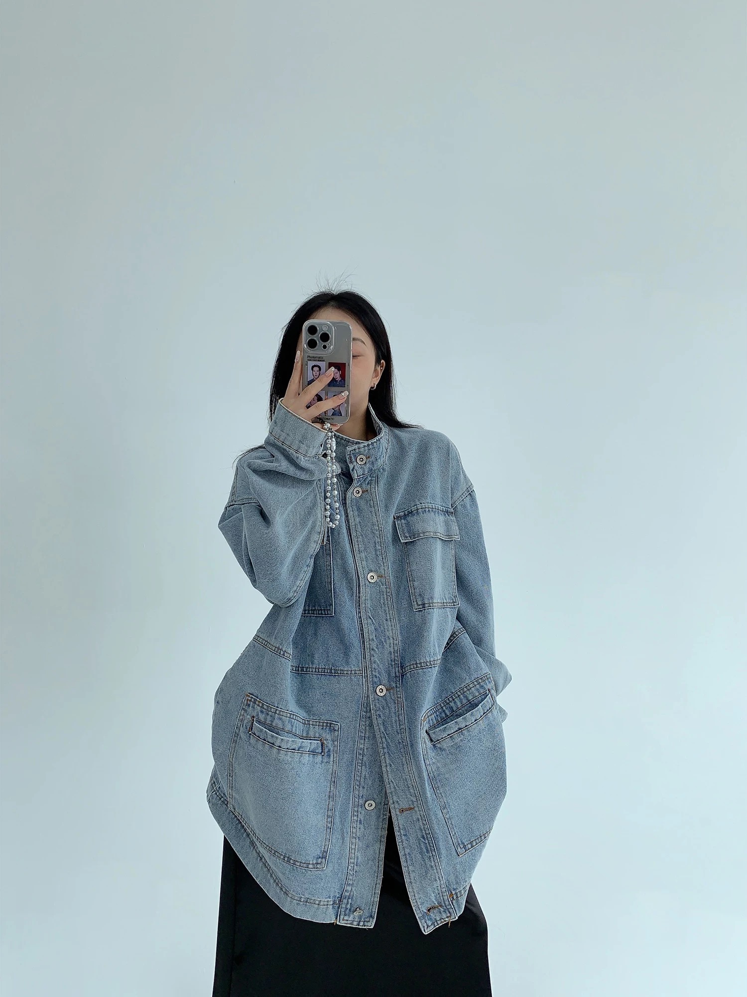 美式復古工裝牛仔外套