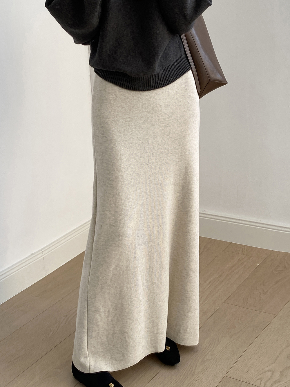 高腰軟糯針織半身包臀裙 高腰軟糯針織半身包臀裙