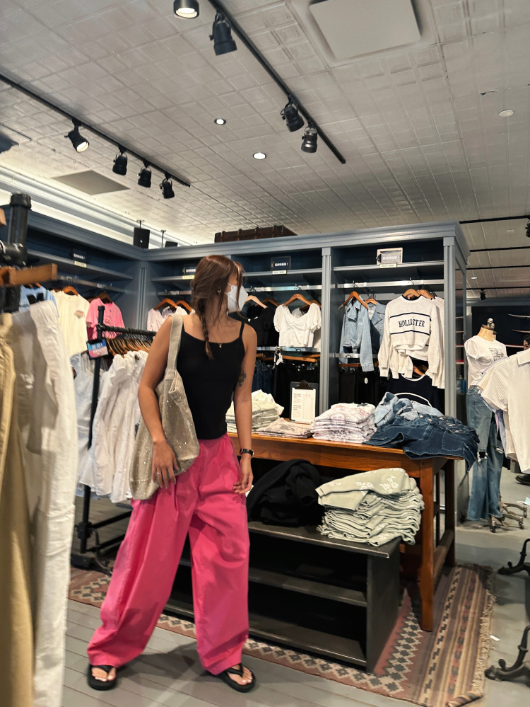 夏季超薄廓形闊腿寬鬆高顯瘦休閒褲