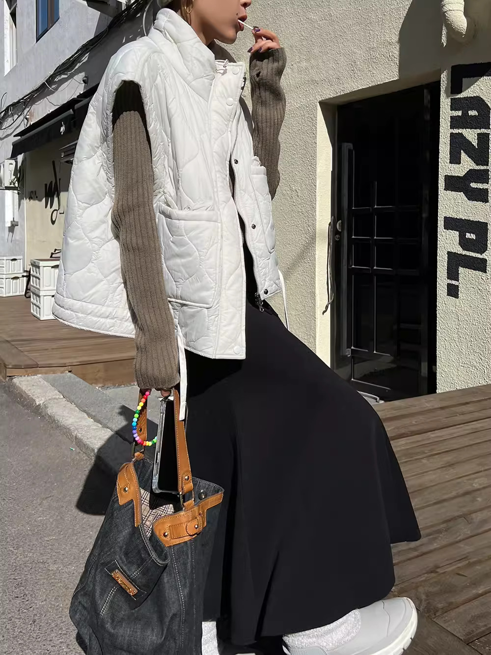 針織半身裙魚尾裙垂墜感高腰A字裙7