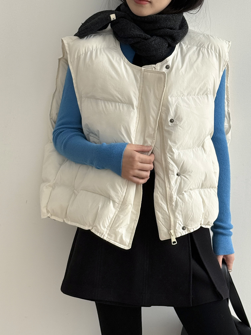 圓領棉馬甲外套 圓領棉馬甲外套