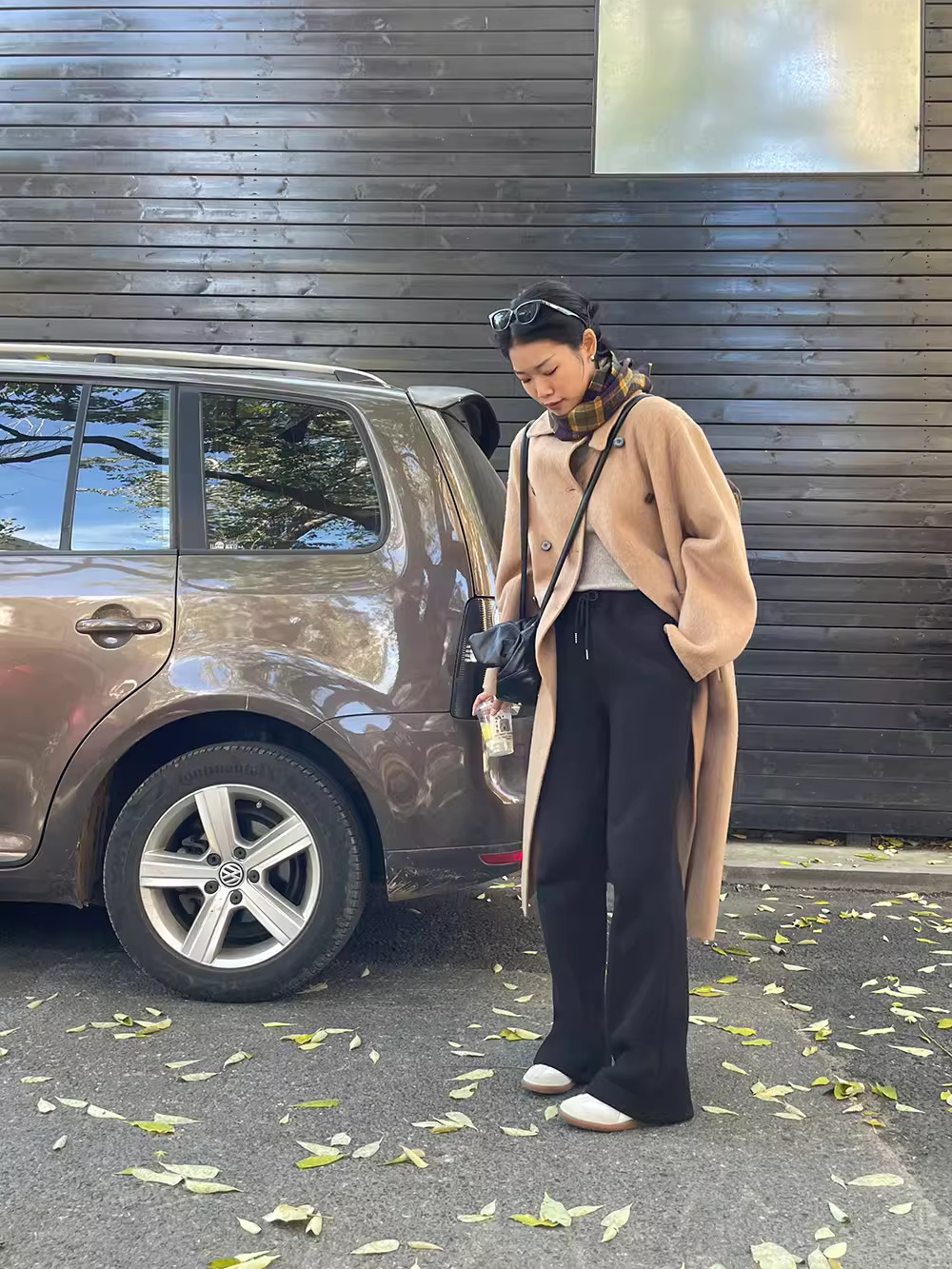 冬季運動褲款加絨衛褲休閒拖地微喇褲子7