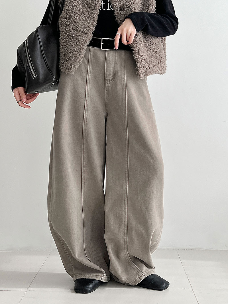 韓版高腰闊腿牛仔褲 韓版高腰闊腿牛仔褲