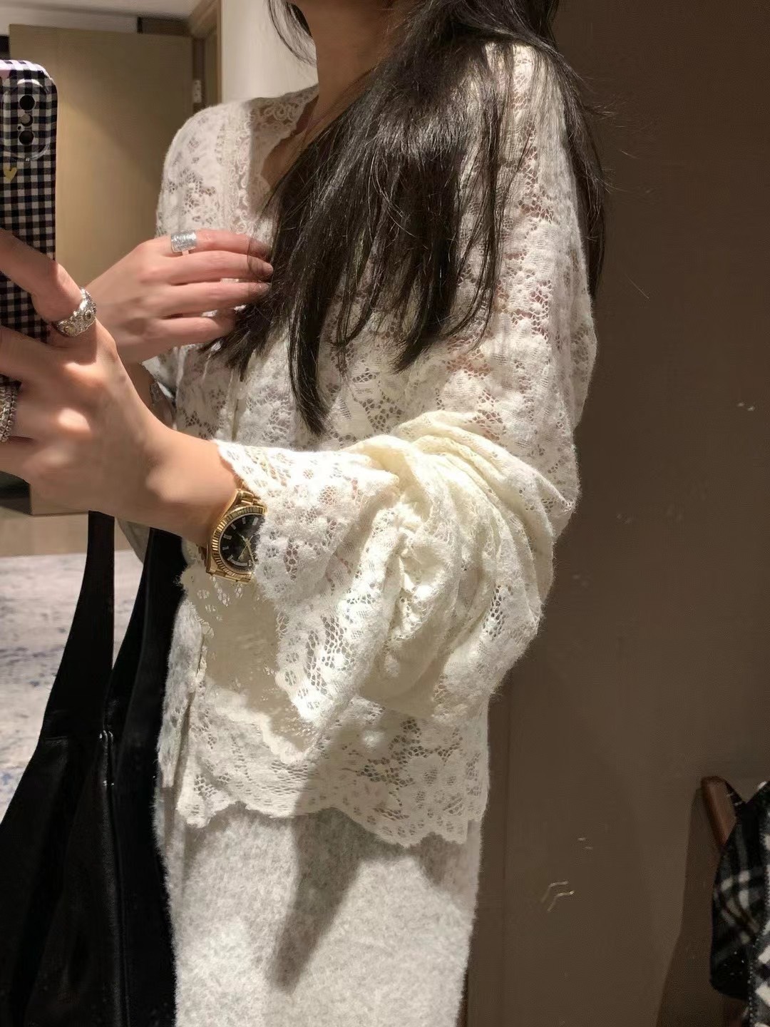 春秋冬內搭蕾絲長袖上衣 春秋冬內搭蕾絲長袖上衣