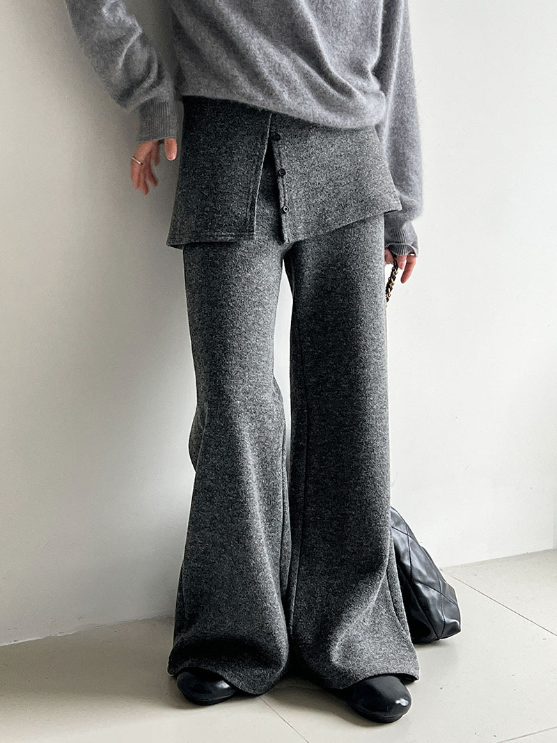 韓版時尚屁簾喇叭褲