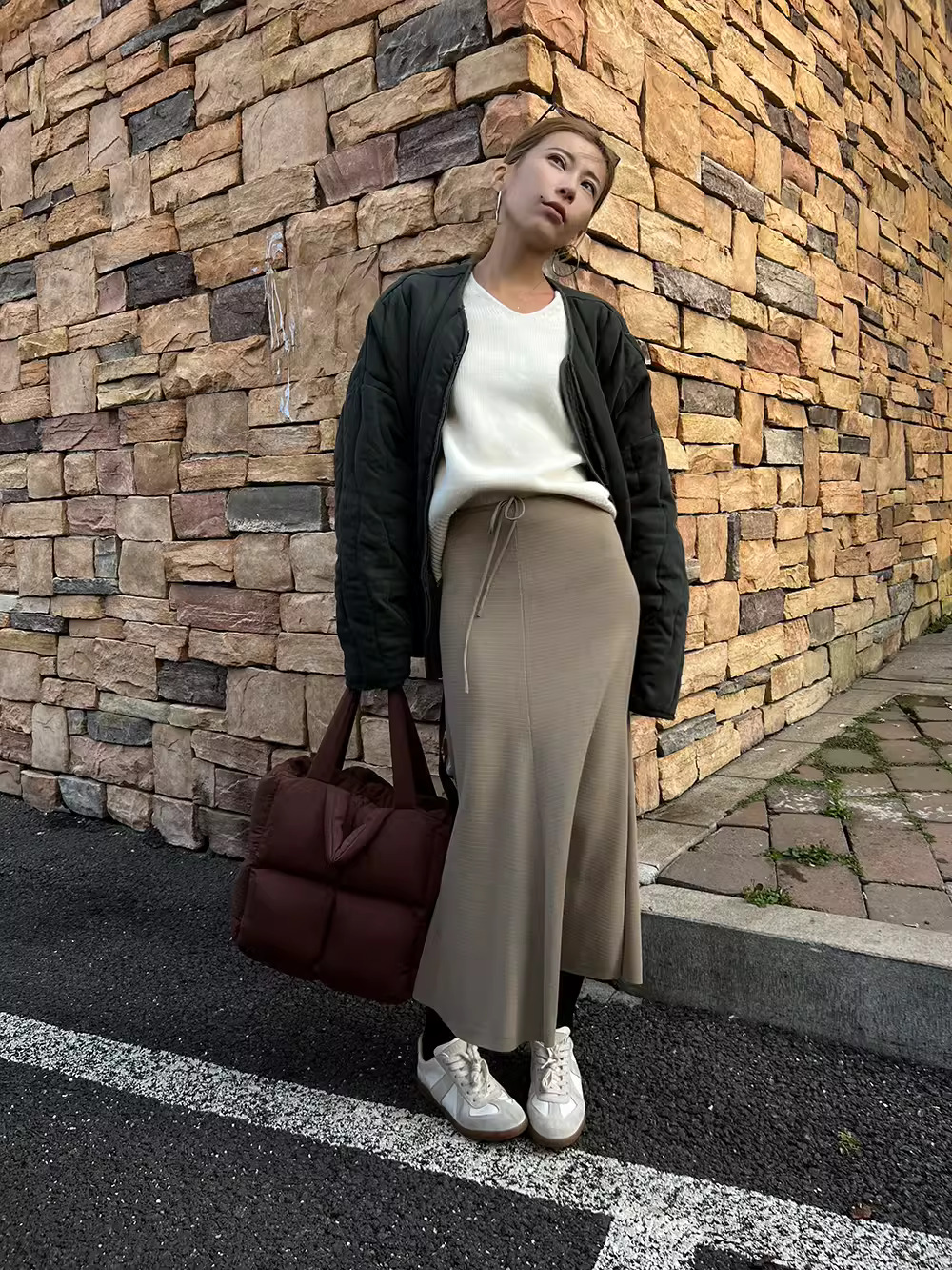 針織半身裙魚尾裙垂墜感高腰A字裙12