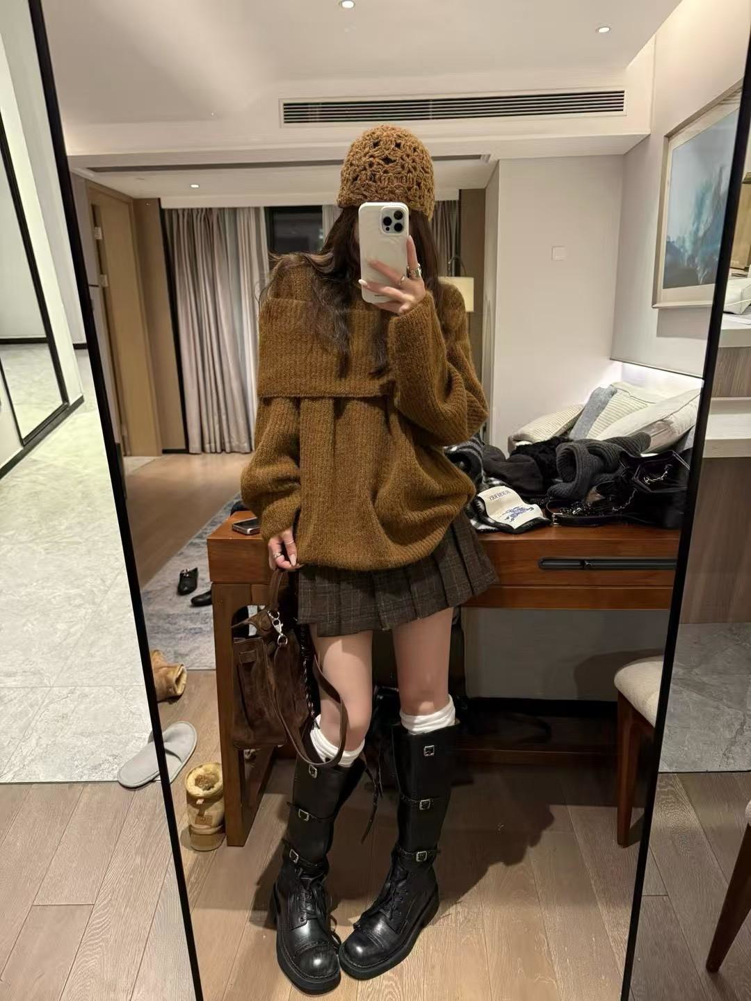 蓬鬆度高紐帶毛衣 蓬鬆度高紐帶毛衣