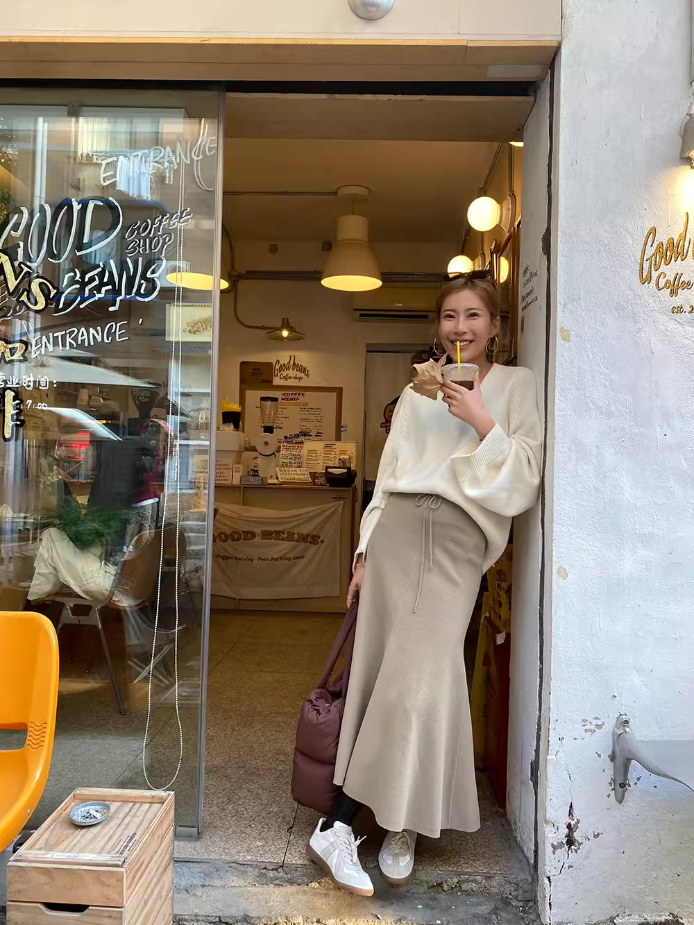 針織半身裙魚尾裙垂墜感高腰A字裙13