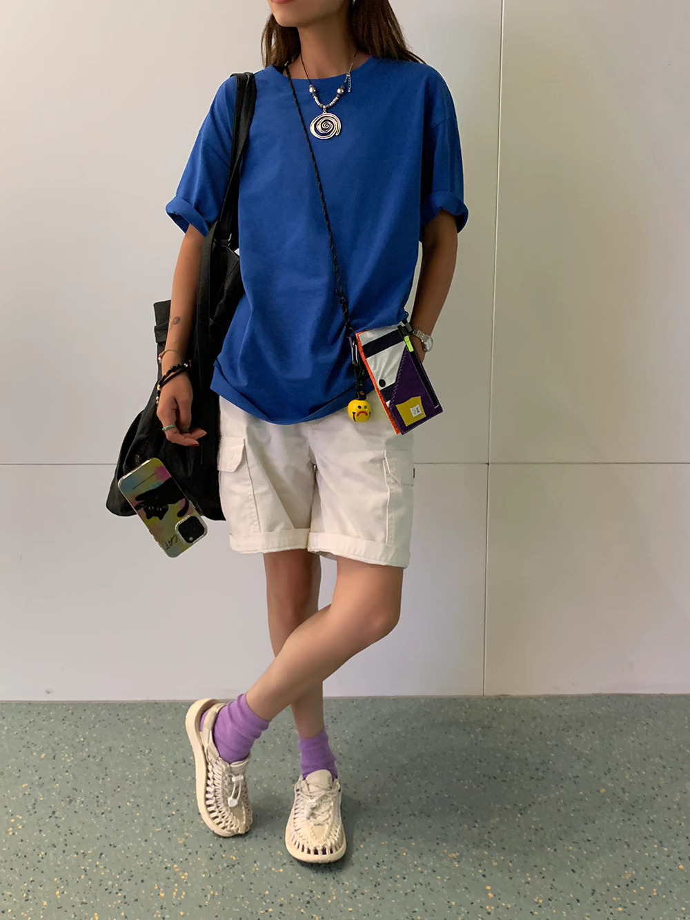 短袖圓領T恤休閒寬鬆顯瘦上衣