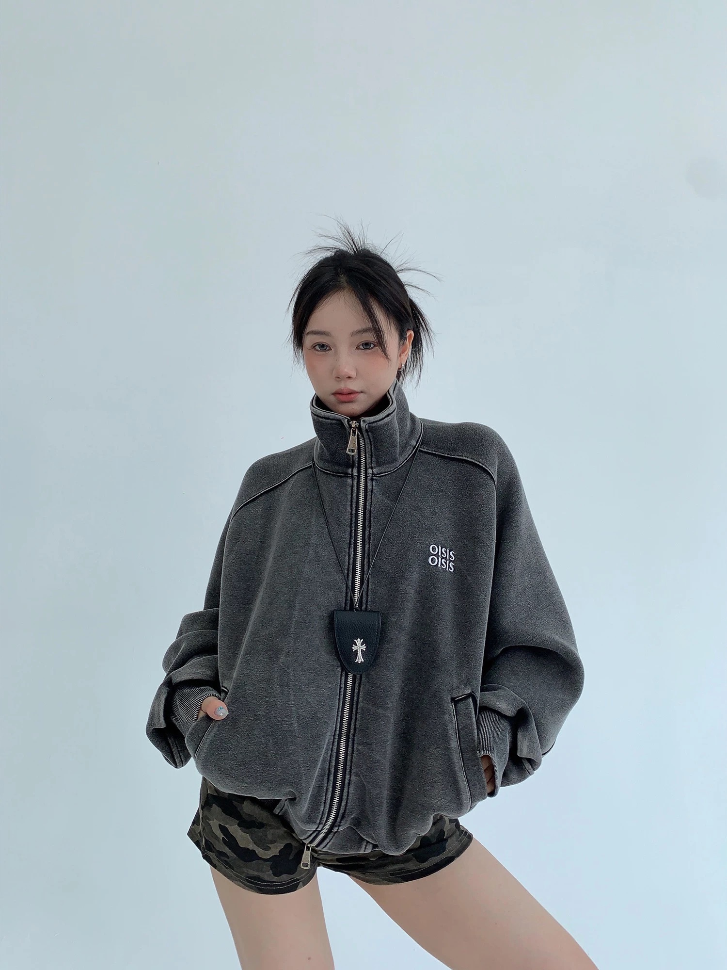 短板做舊寬鬆美式外套 短板做舊寬鬆美式外套