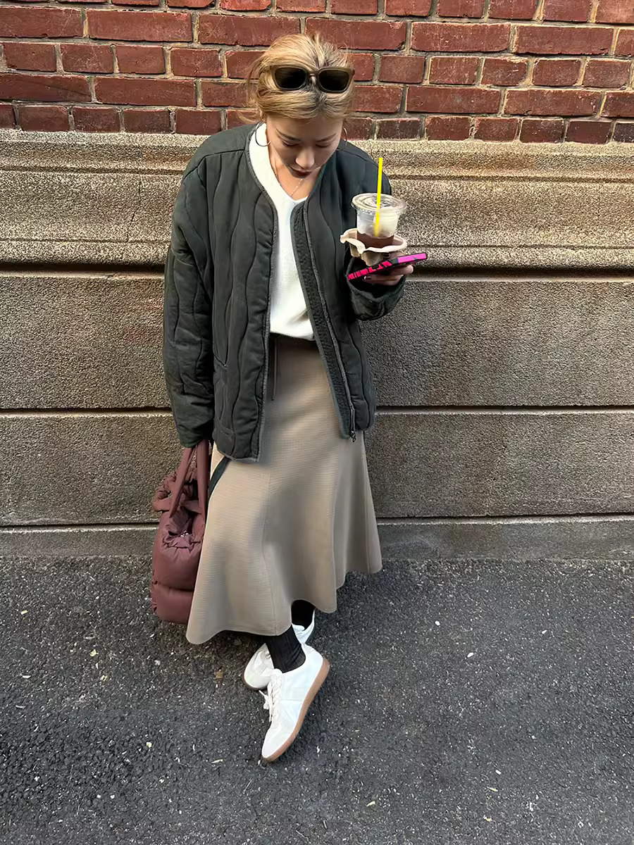 針織半身裙魚尾裙垂墜感高腰A字裙5