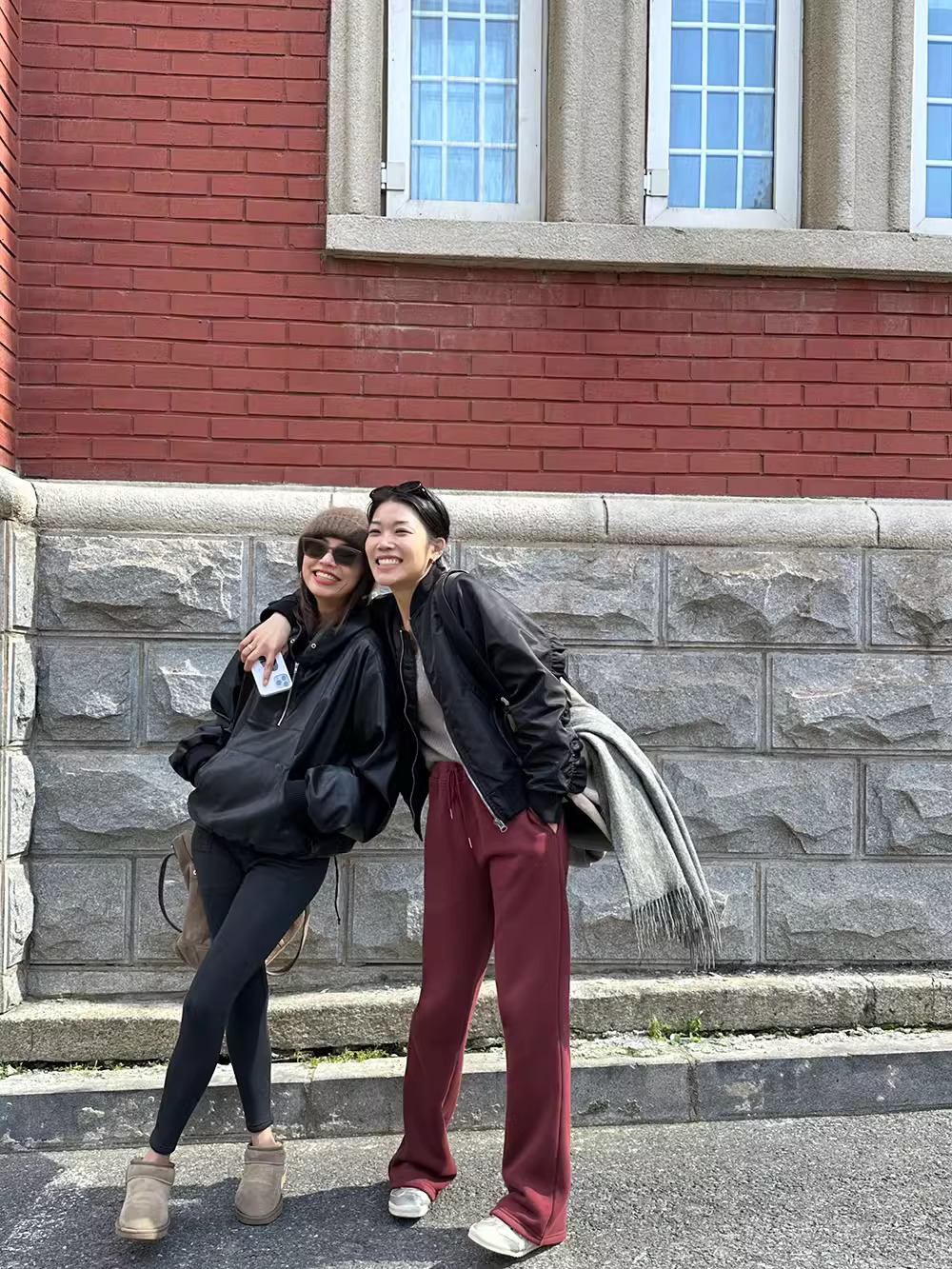 冬季運動褲款加絨衛褲休閒拖地微喇褲子17