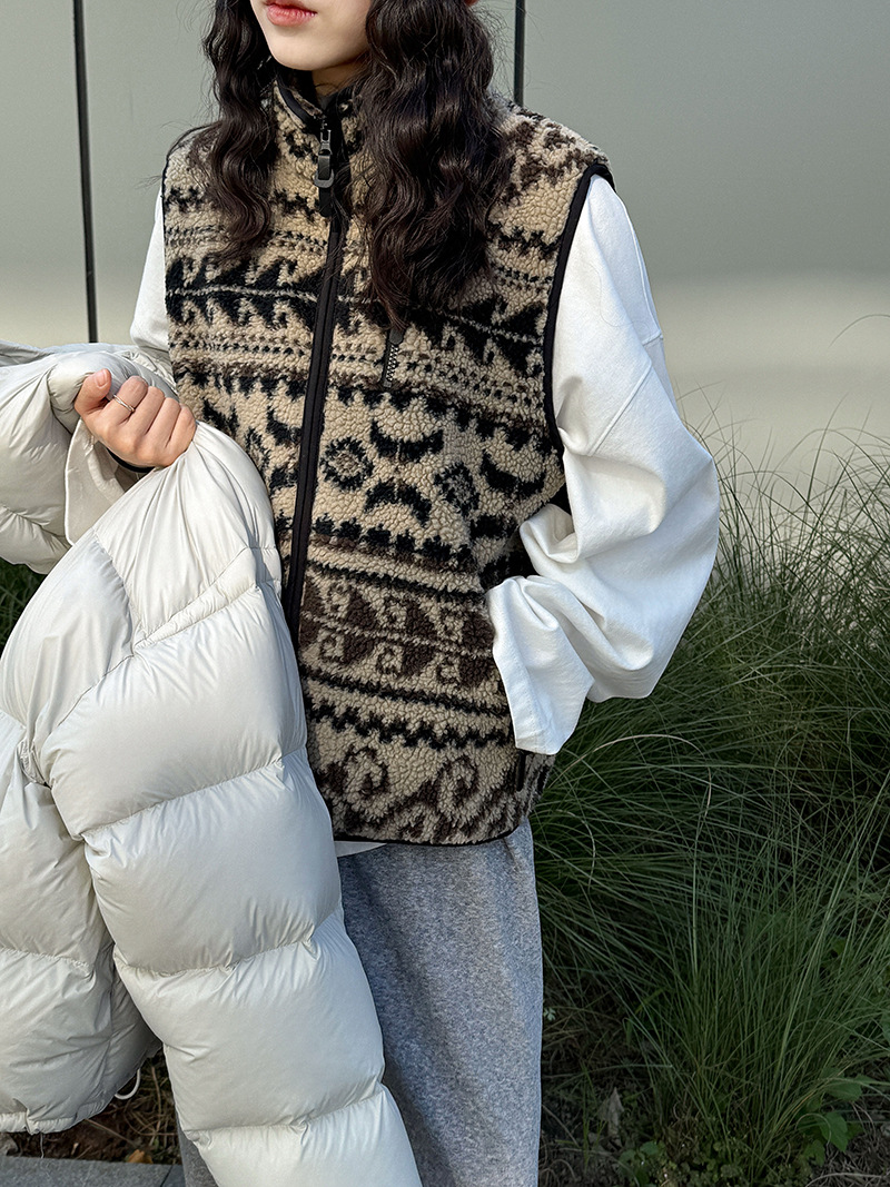 羊羔毛馬甲搖粒絨立領背心 羊羔毛馬甲搖粒絨立領背心