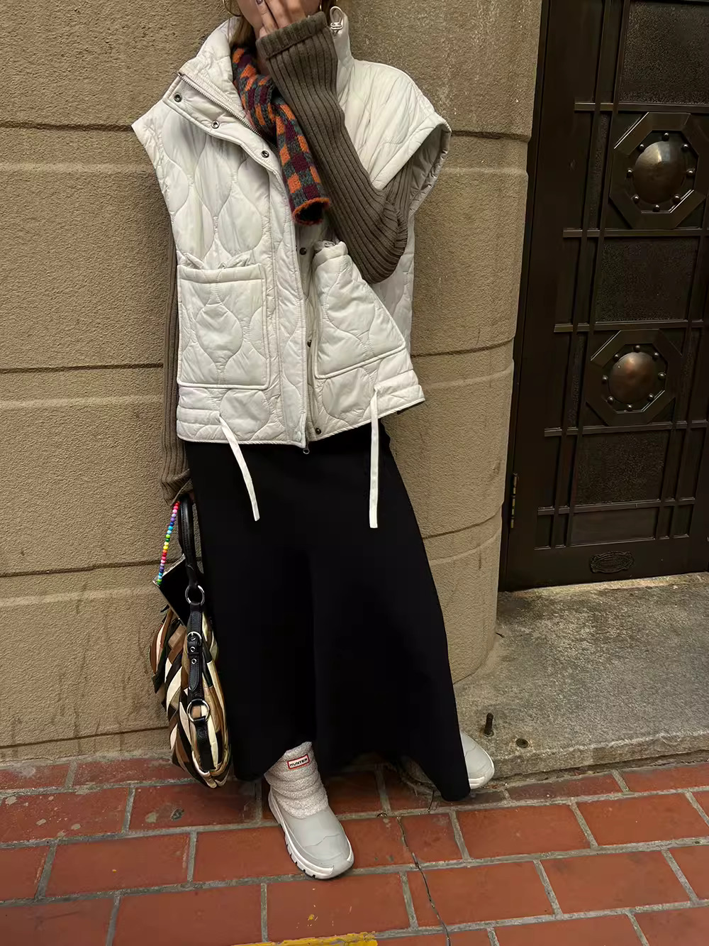 針織半身裙魚尾裙垂墜感高腰A字裙