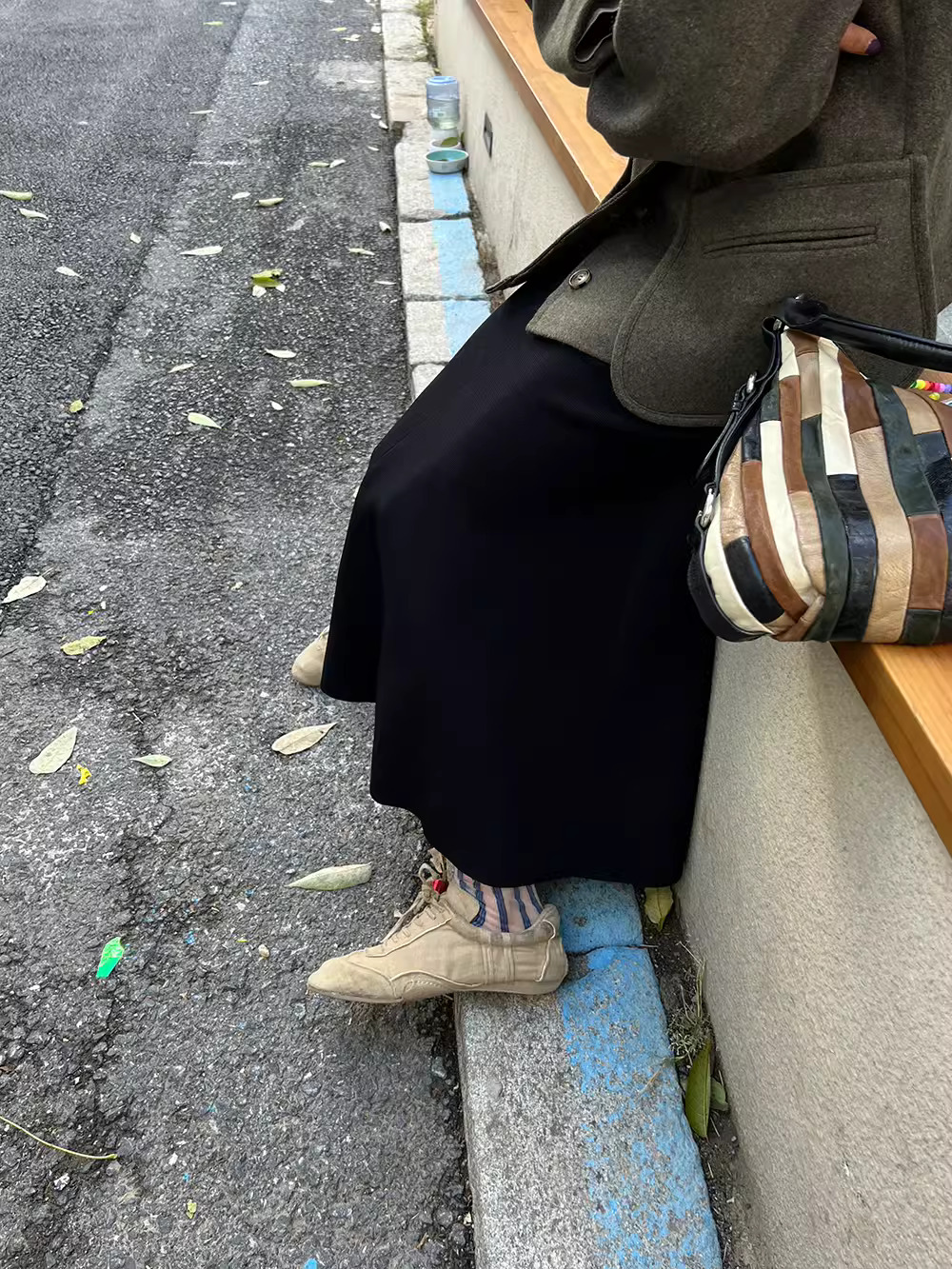 針織半身裙魚尾裙垂墜感高腰A字裙6