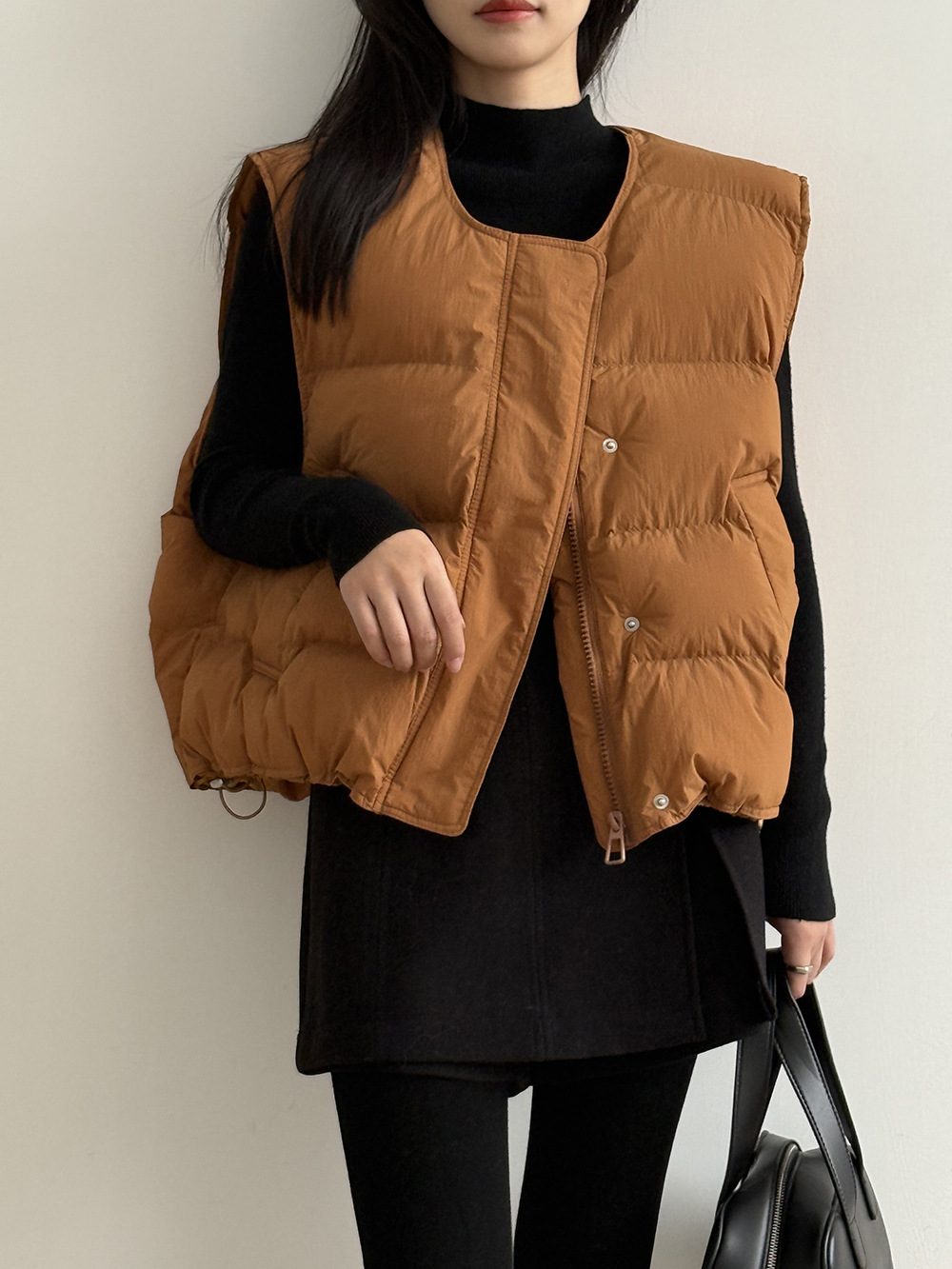 圓領棉馬甲外套