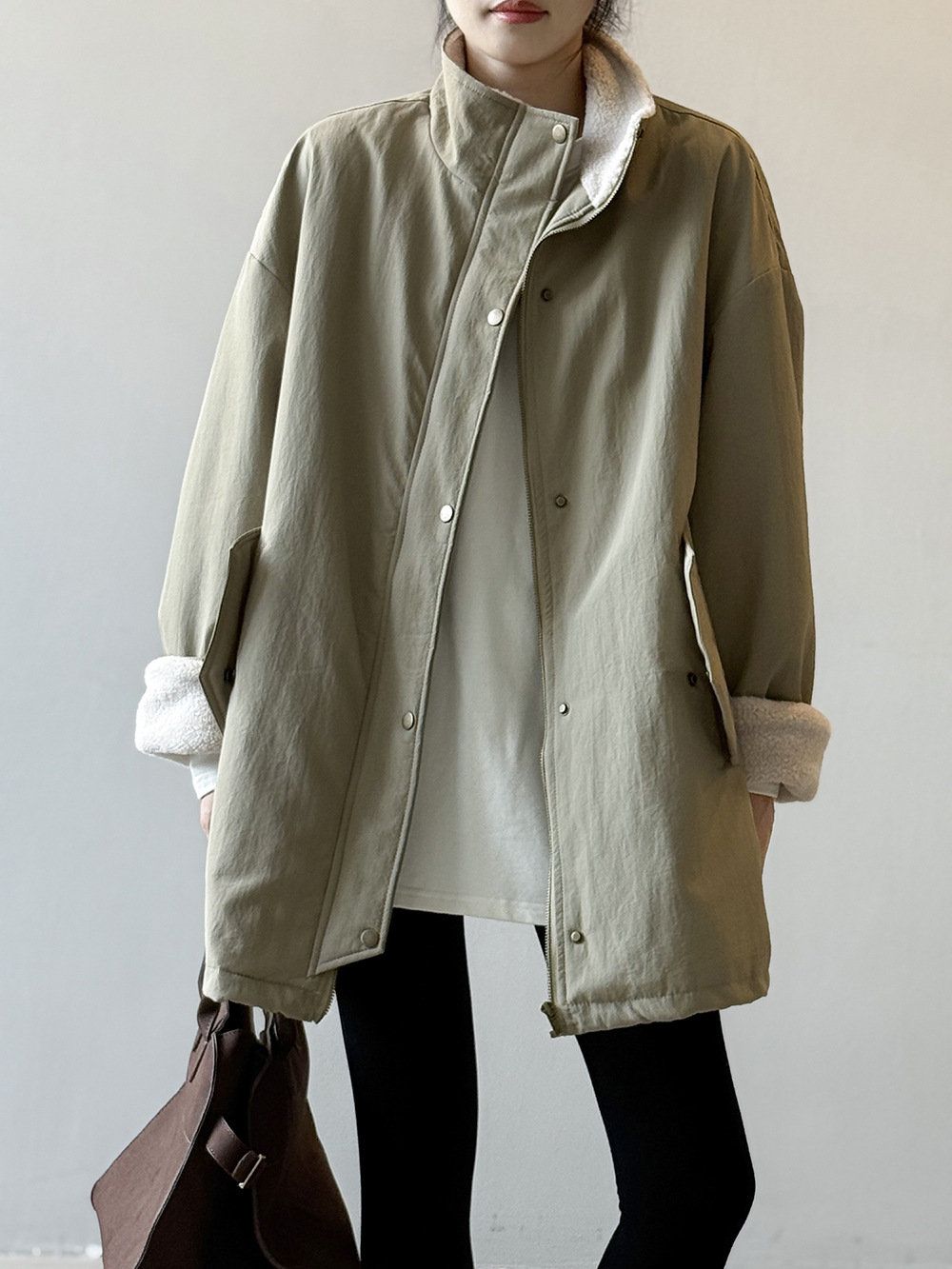 羊羔毛工裝派克服保暖立領外套 羊羔毛工裝派克服保暖立領外套