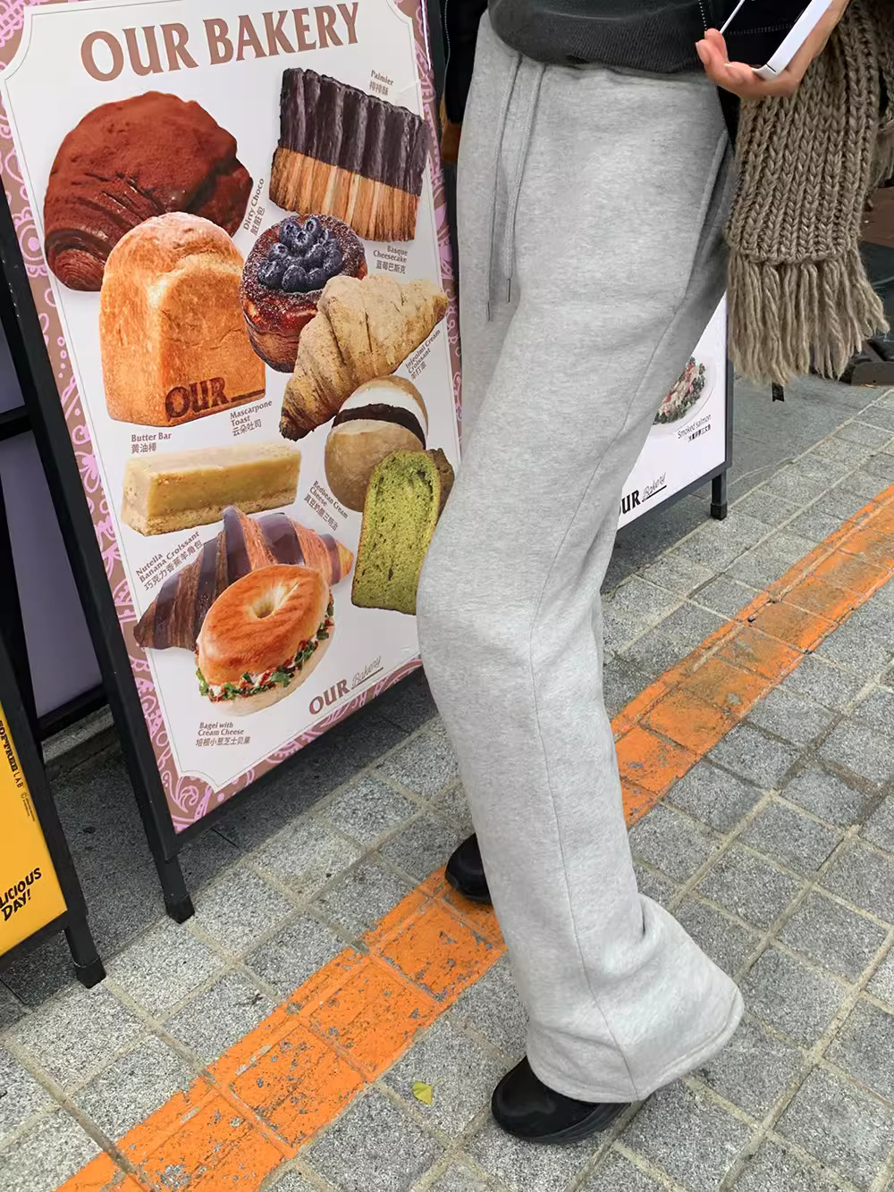 冬季運動褲款加絨衛褲休閒拖地微喇褲子12