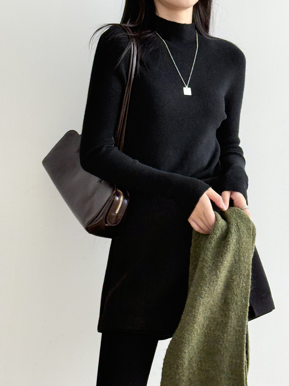 半高領針織打底衫