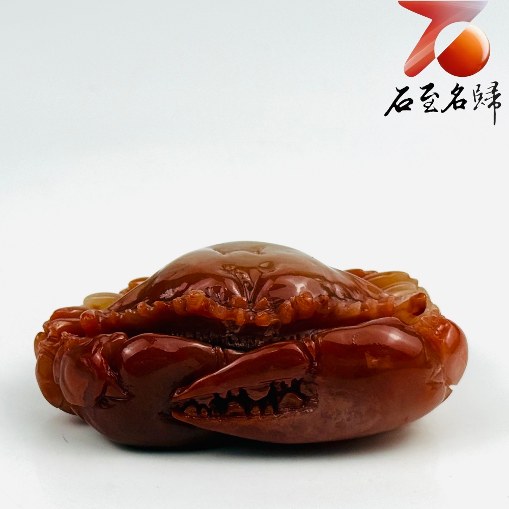 老撾石手工精雕 張國民老師作品【朱甲納福・橫行天下】8