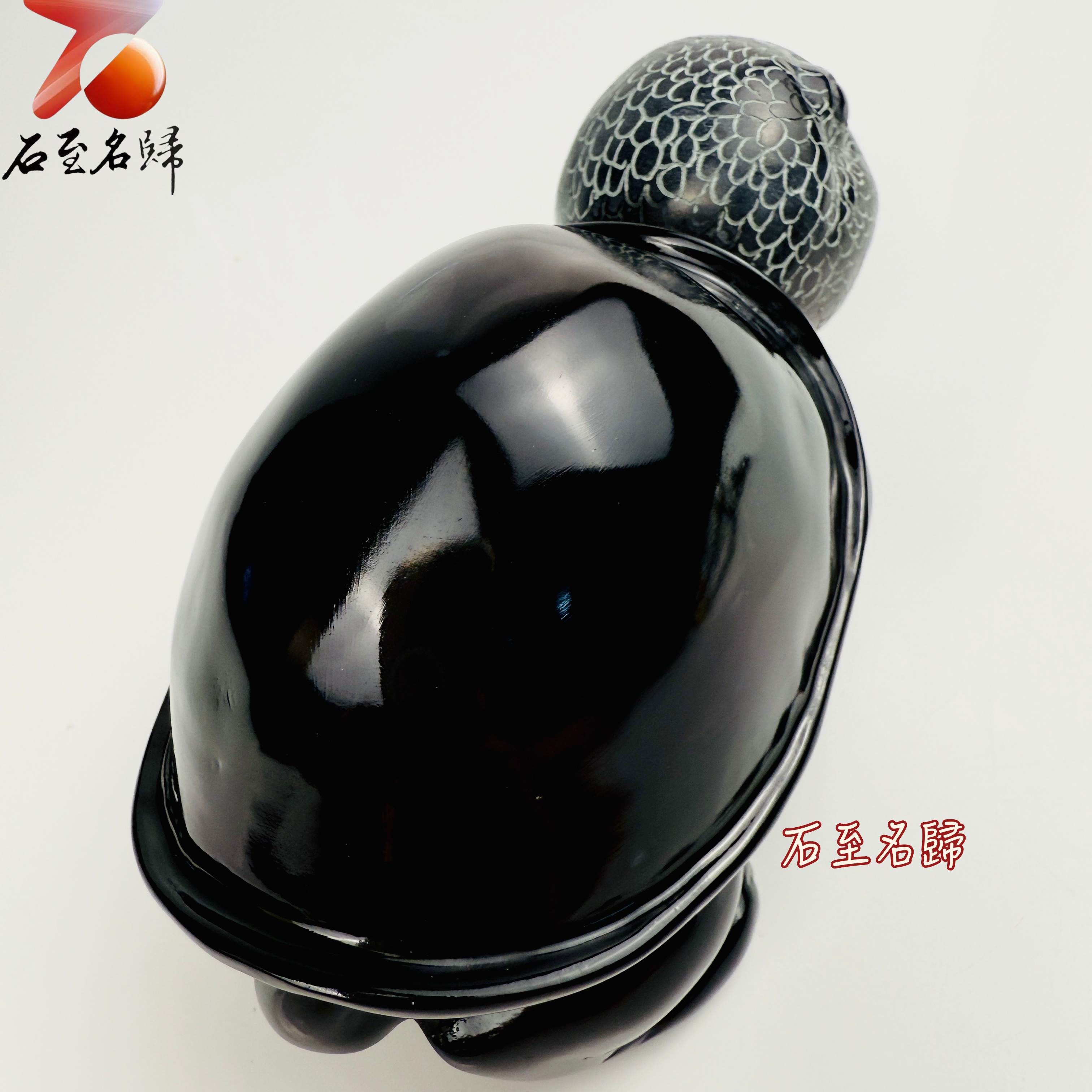 丹東石純手工雕烏龜 張國民雕刻家作品【石甲俠龜】7