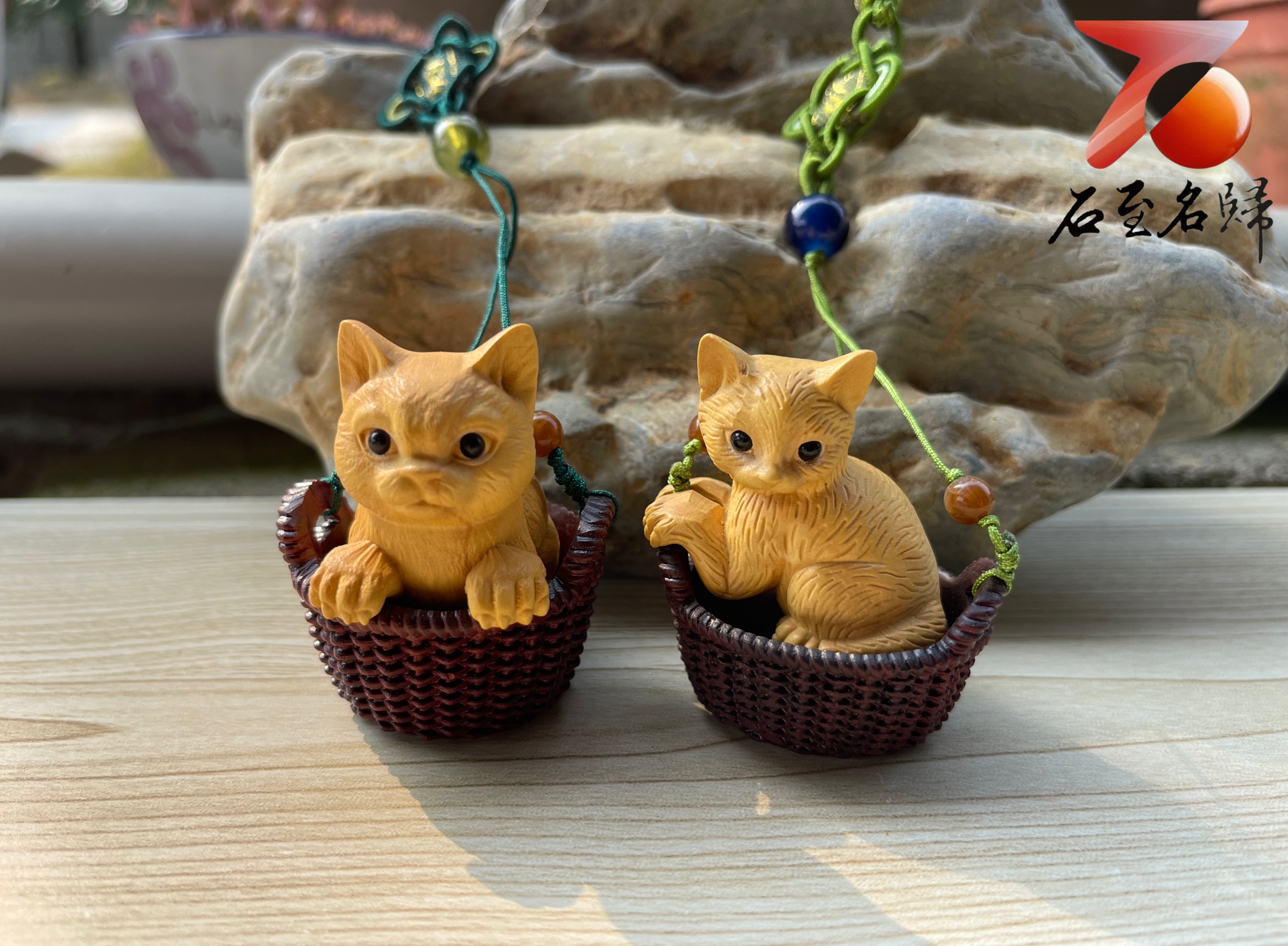 極美品 ☆招財開運☆鎮宅辟邪☆黄楊木☆工芸品☆木彫☆手作り☆木製 