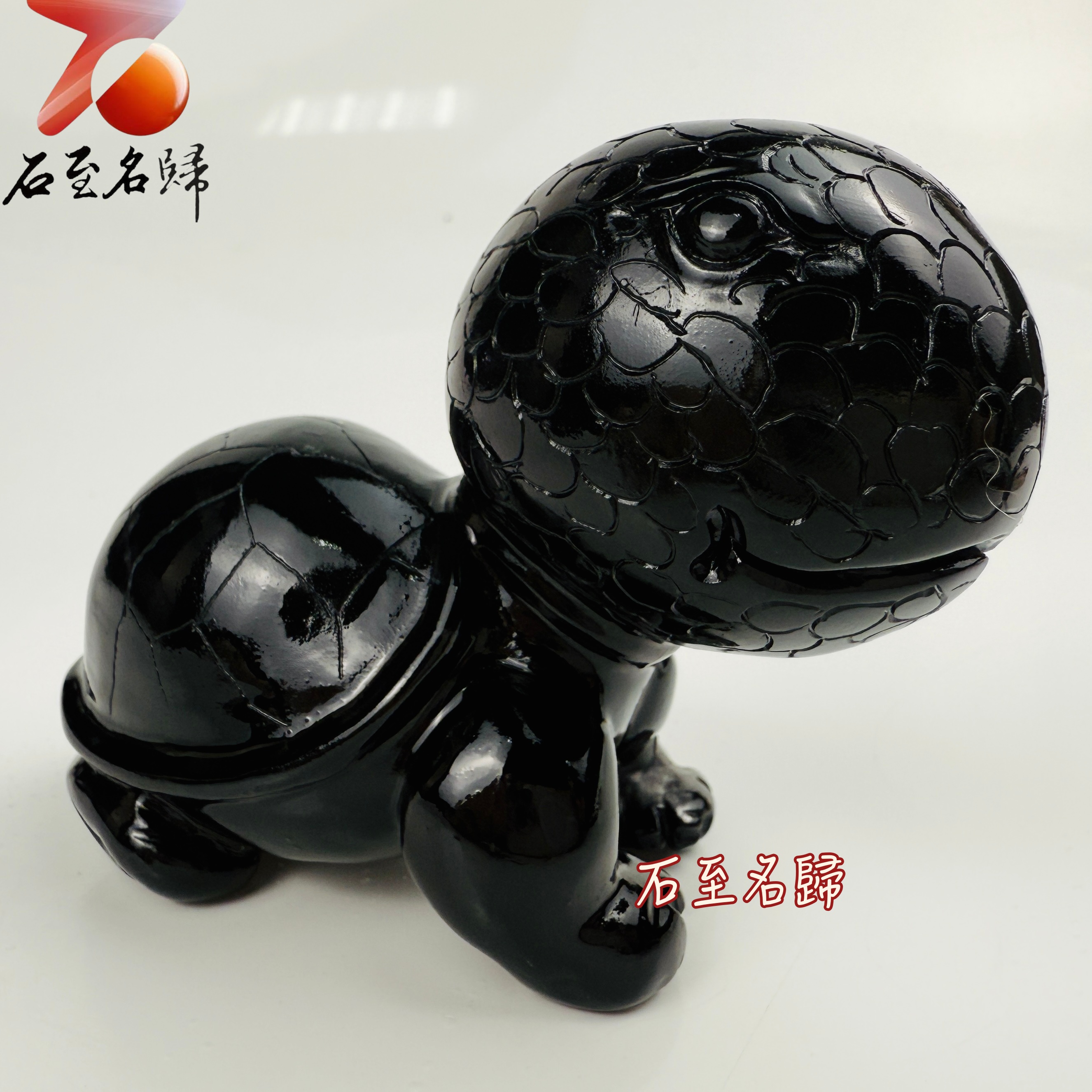 丹東石純手工雕烏龜  張國民雕刻家作品 【英雄系列-龜俠出擊】2