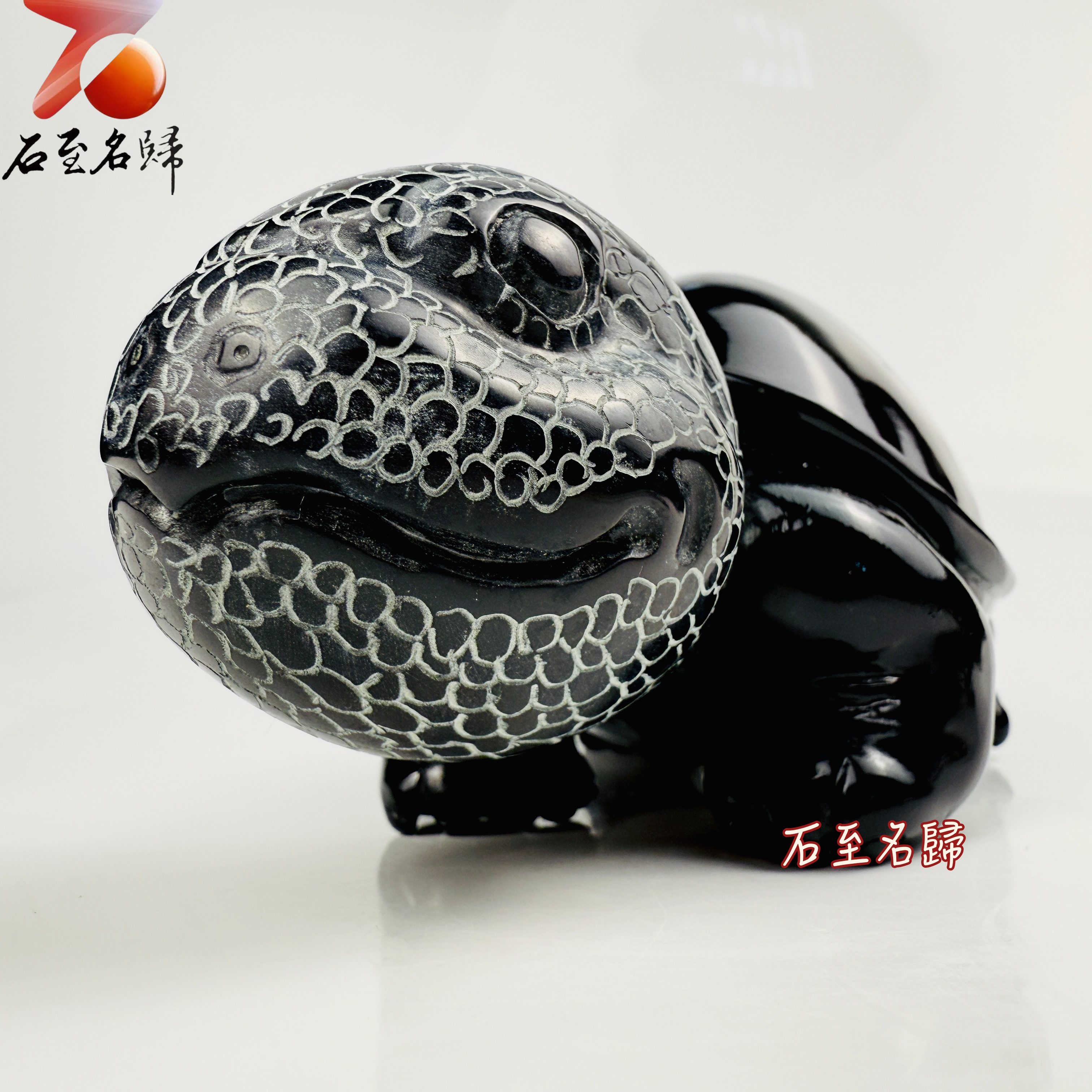 丹東石純手工雕烏龜 張國民雕刻家作品【石甲俠龜】4