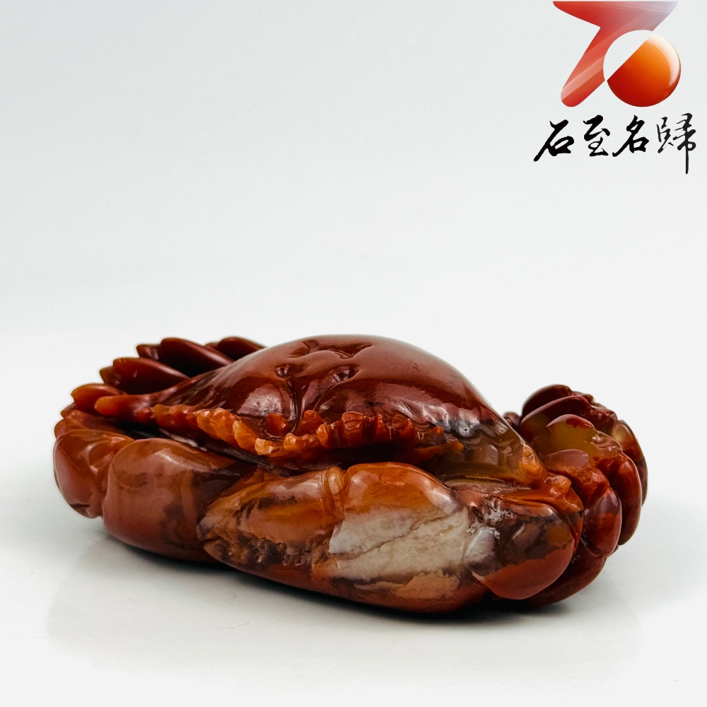 老撾石手工精雕 張國民老師作品【赤甲聚財・八方來財】5