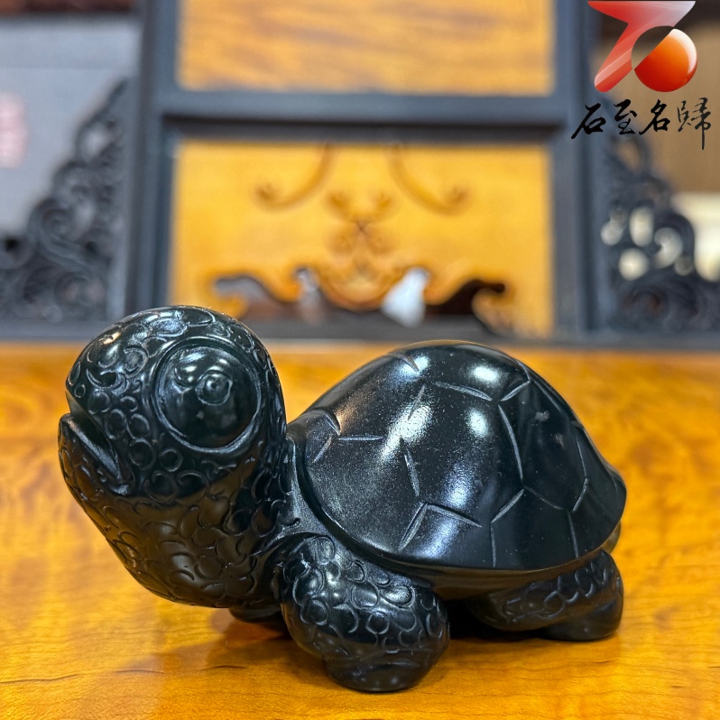丹東墨玉 張志方老師手作【望福小玄龜】9