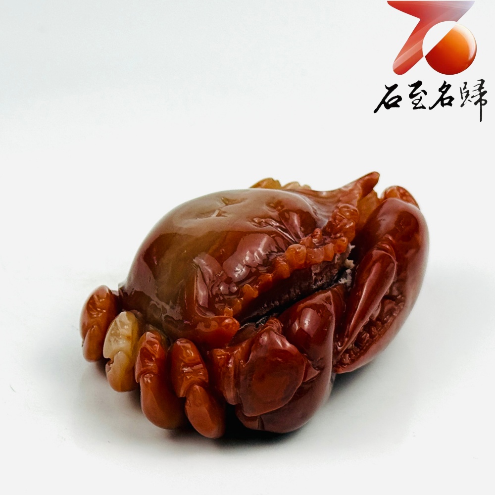 老撾石手工精雕 張國民老師作品【朱甲納福・橫行天下】7