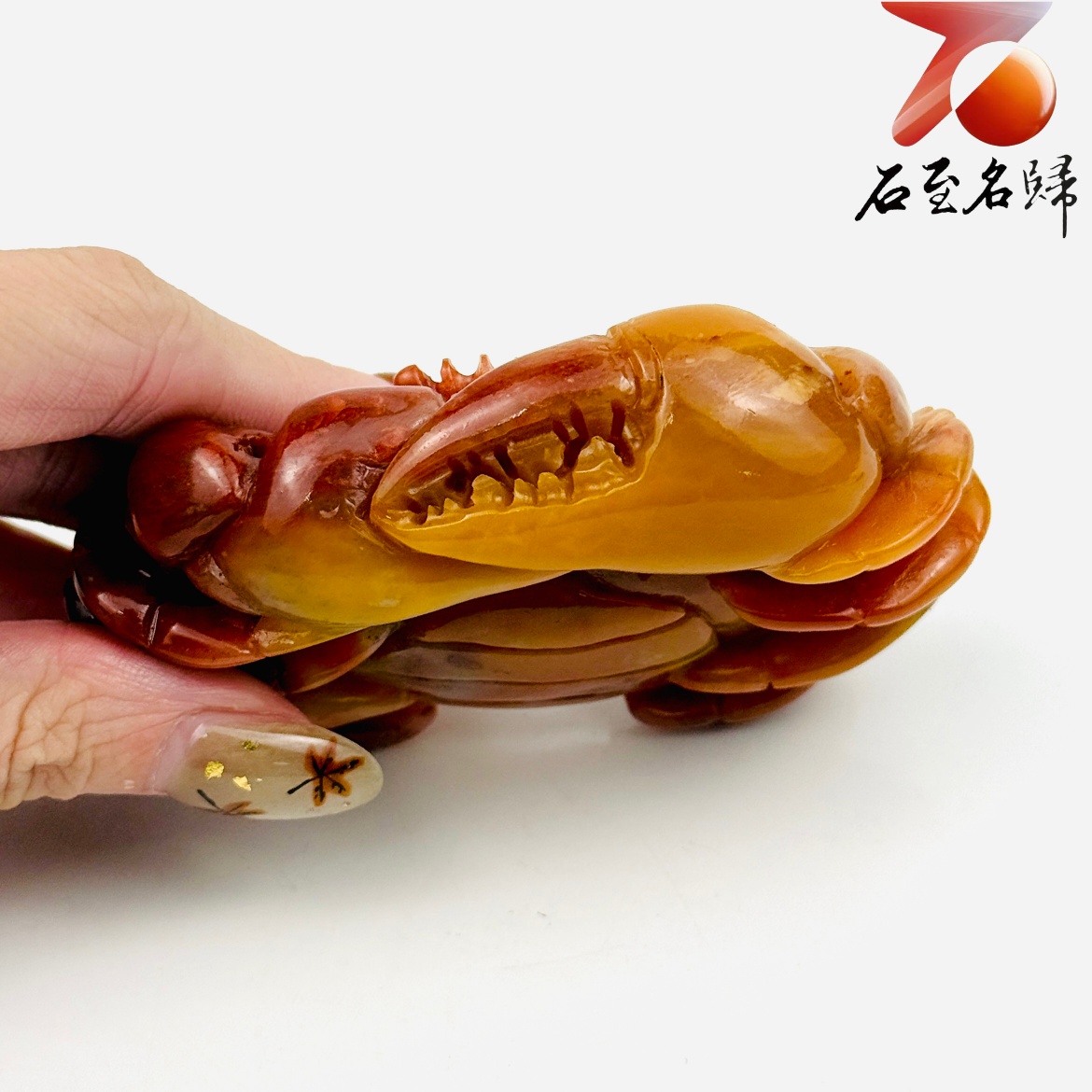 老撾石手工精雕 張國民老師作品【金生有鉗(錢)】3