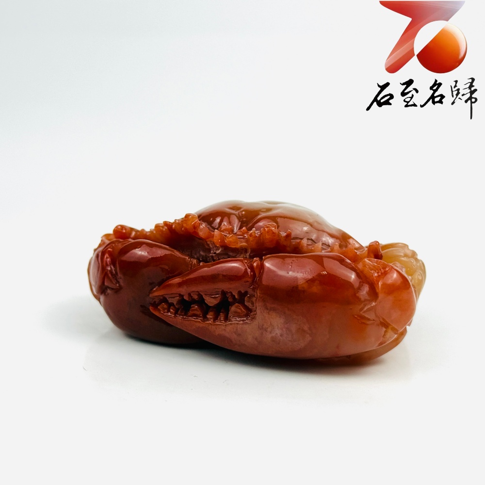 老撾石手工精雕 張國民老師作品【朱甲納福・橫行天下】4
