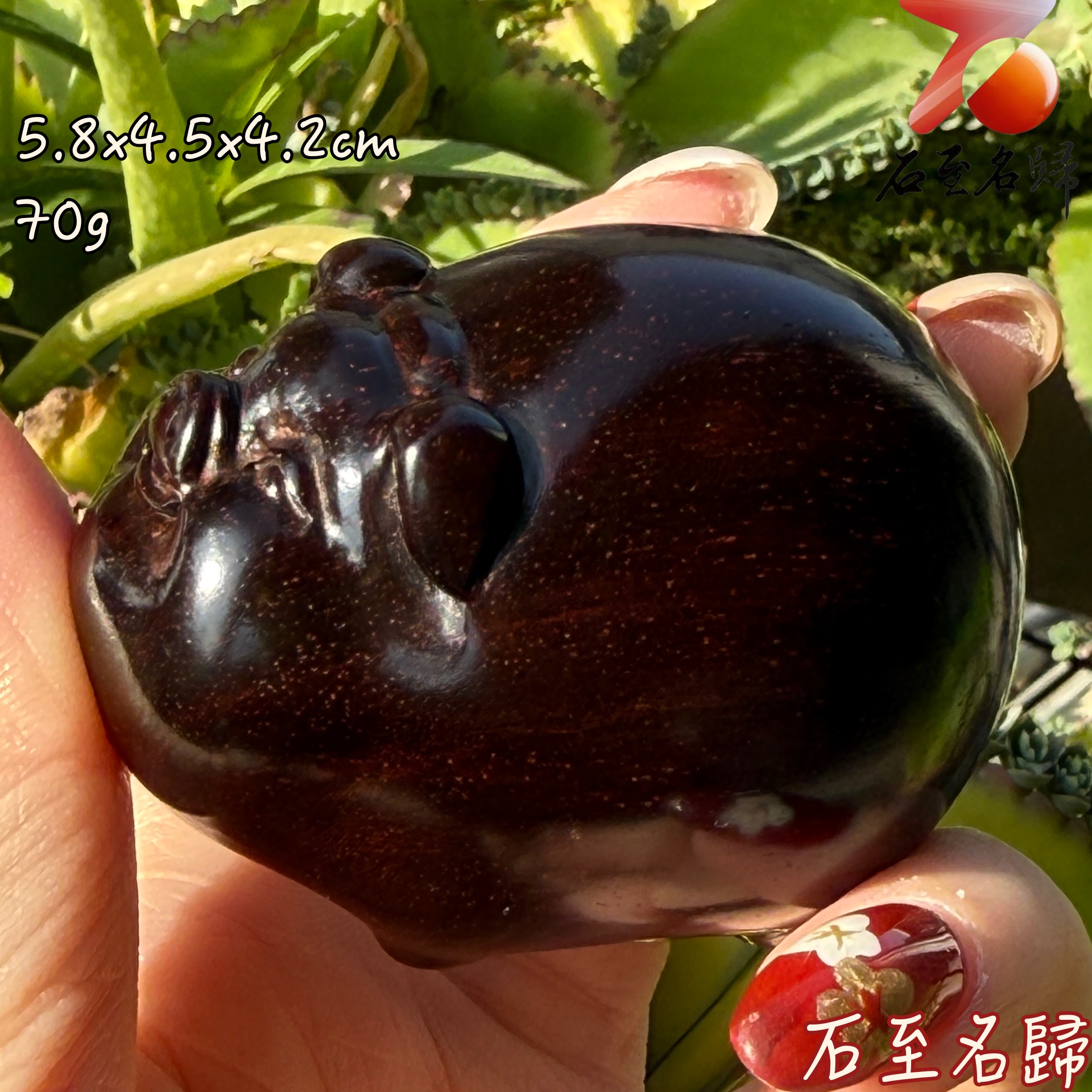 天然 印度小葉紫檀高油密超滿金星樹心料 湘工手作【轉運金豬】1