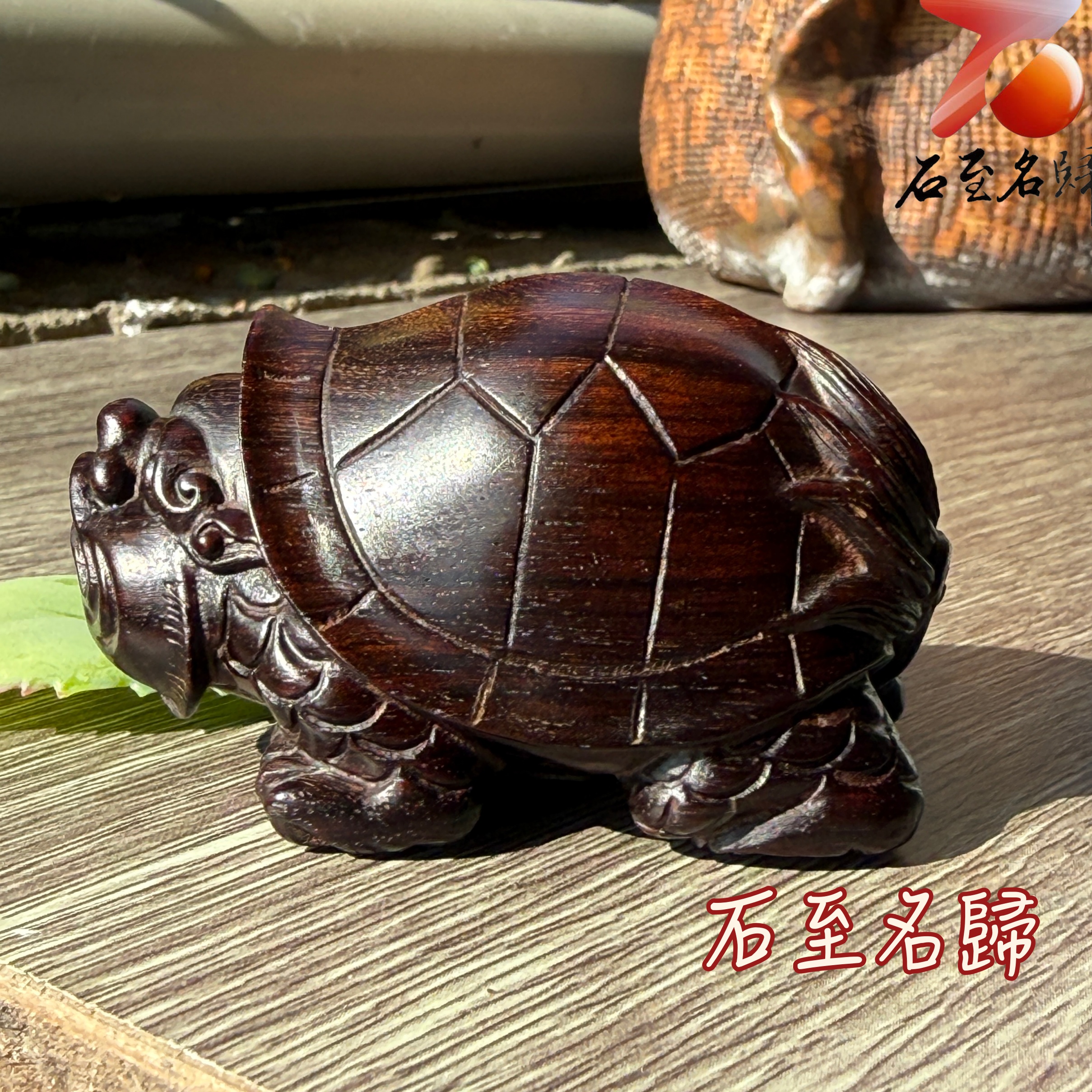 天然 印度小葉紫檀高油密帶金星樹心料 湘工手作【守庫龍龜】4