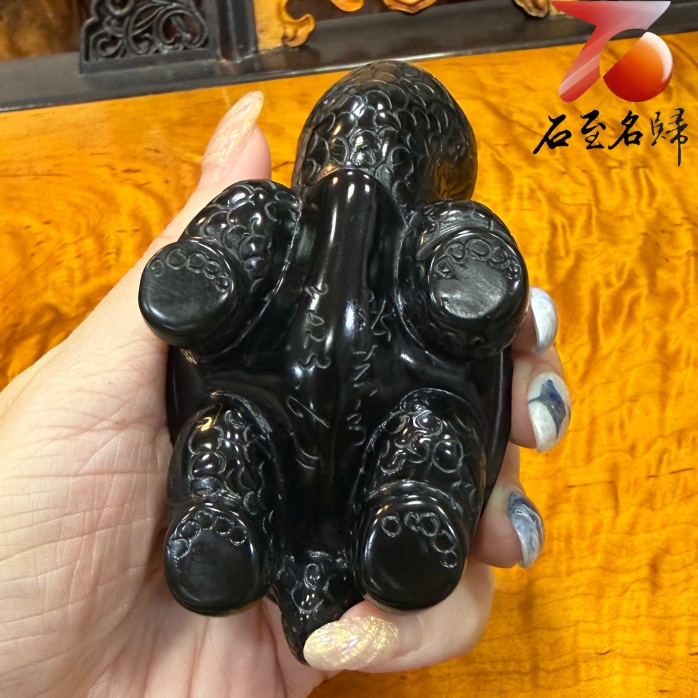 丹東墨玉 張志方老師手作【望福小玄龜】4