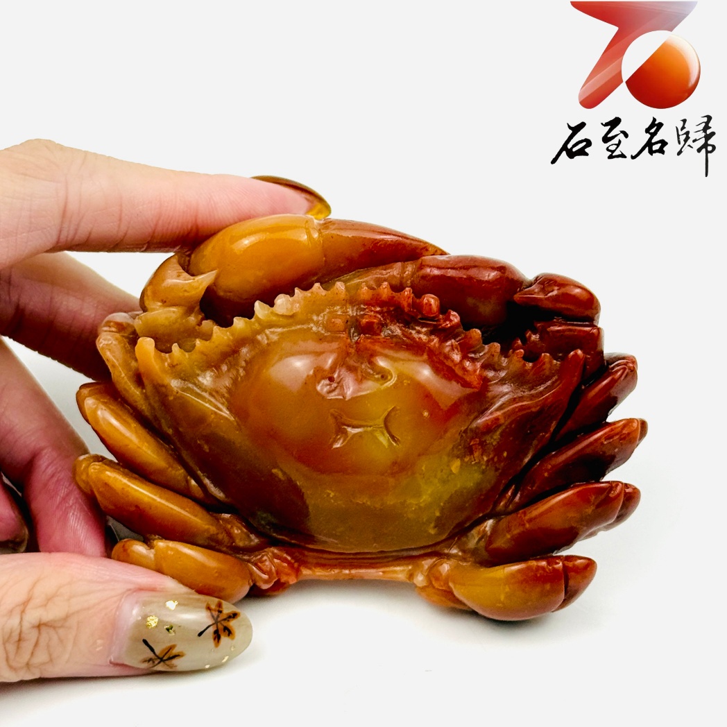 老撾石手工精雕 張國民老師作品【金生有鉗(錢)】1