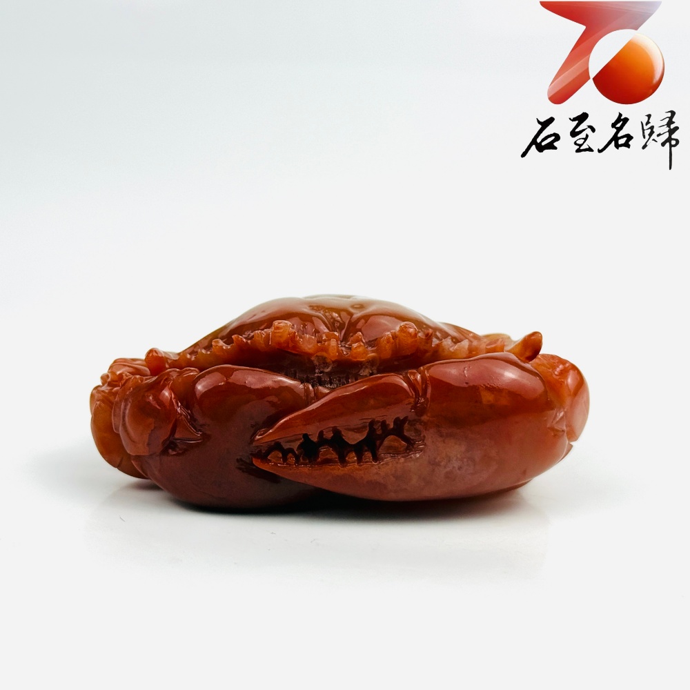 老撾石手工精雕 張國民老師作品【朱甲納福・橫行天下】3