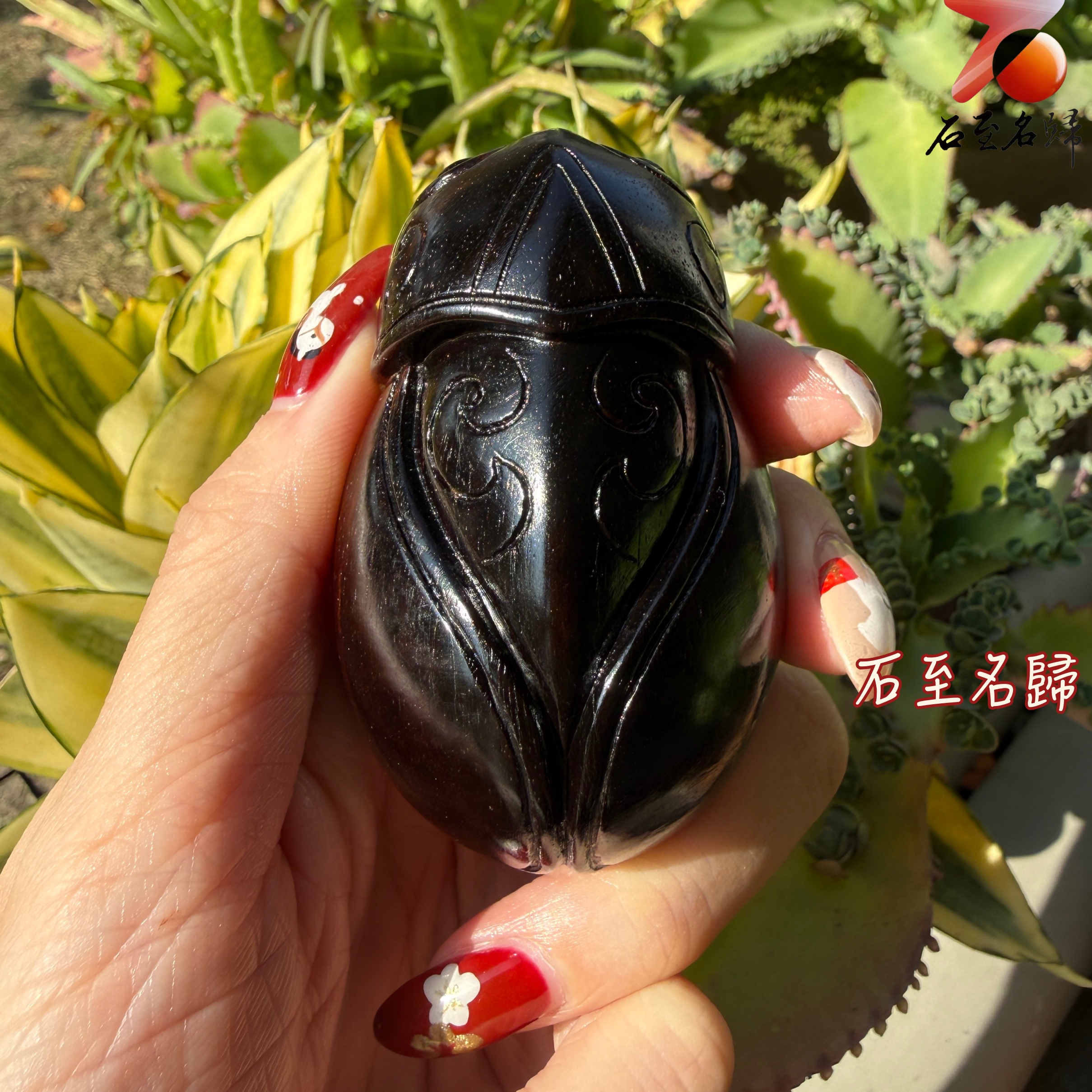 天然 印度小葉紫檀高油密帶金星樹心料 湘工手作【一鳴富貴蟬】2