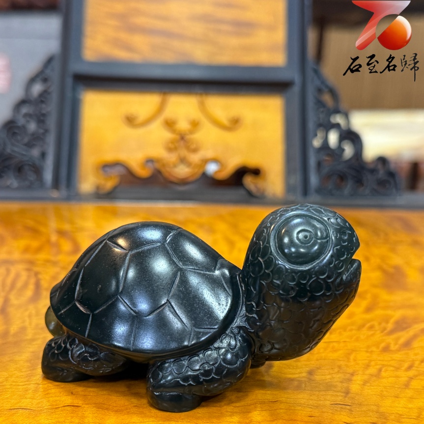 丹東墨玉 張志方老師手作【望福小玄龜】7