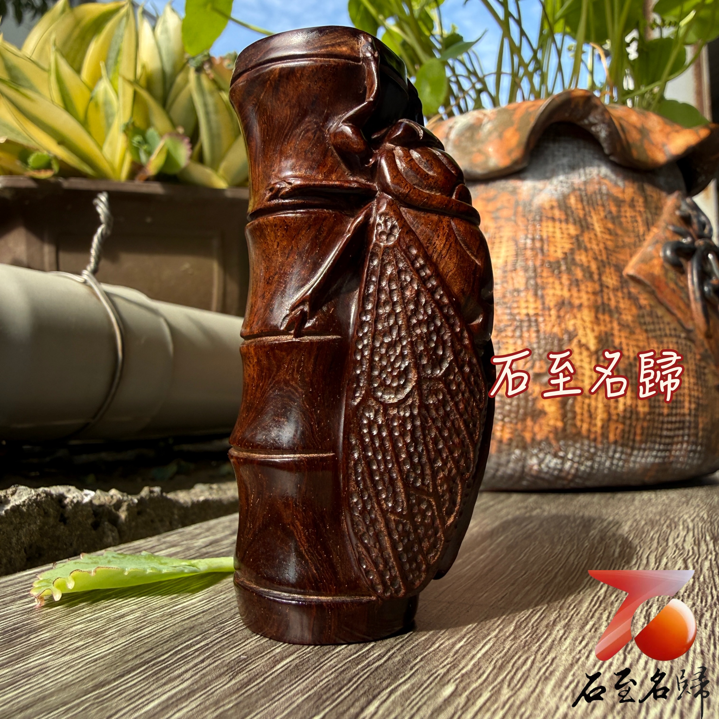 天然 印度小葉紫檀高油密帶金星樹心料 湘工手作【步步高鳴,蟬轉鴻運】2