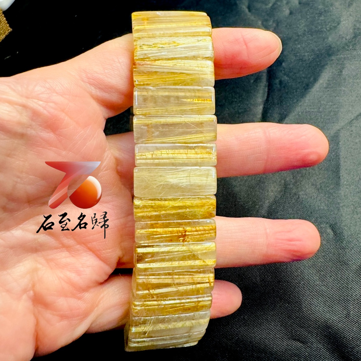 一物一拍|天然巴西順絲鈦晶水晶手排 寬22.3mm 手圍18公分4