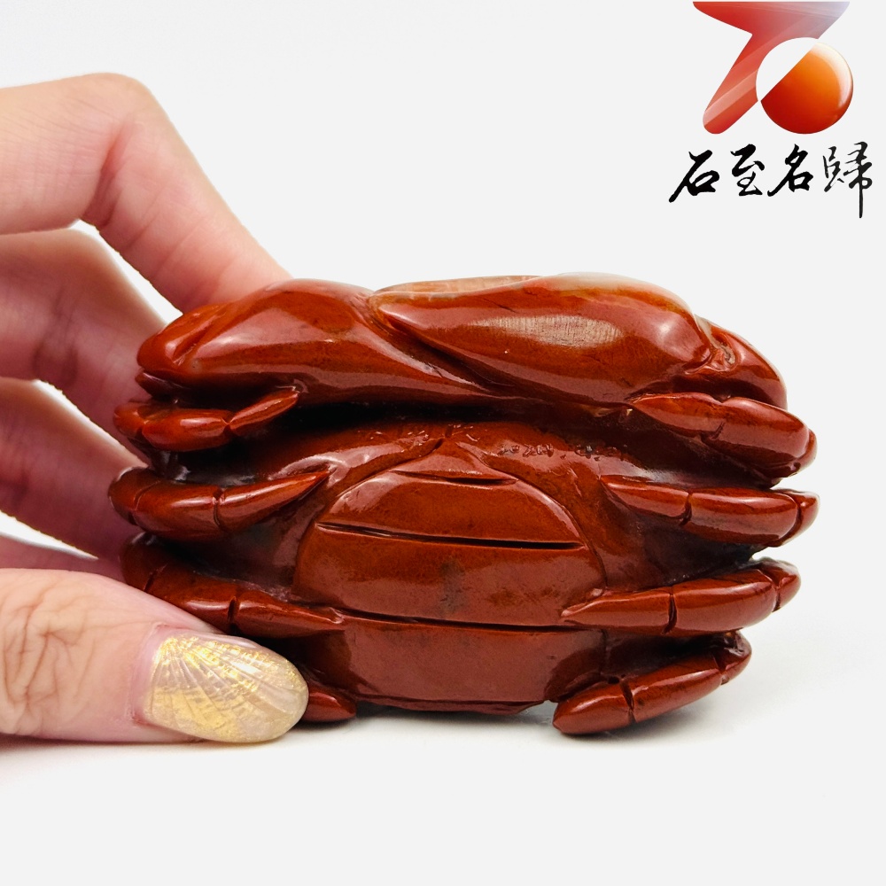 老撾石手工精雕 張國民老師作品【赤甲聚財・八方來財】2
